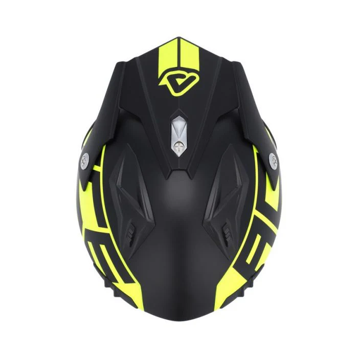 Acerbis Jet Aria Trials Helmet Black Fluo Yellow - Image 4