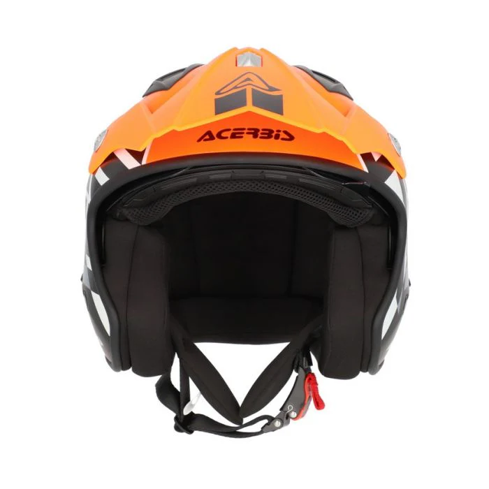 Acerbis Jet Aria Trials Helmet Orange Fluo Black - Image 3