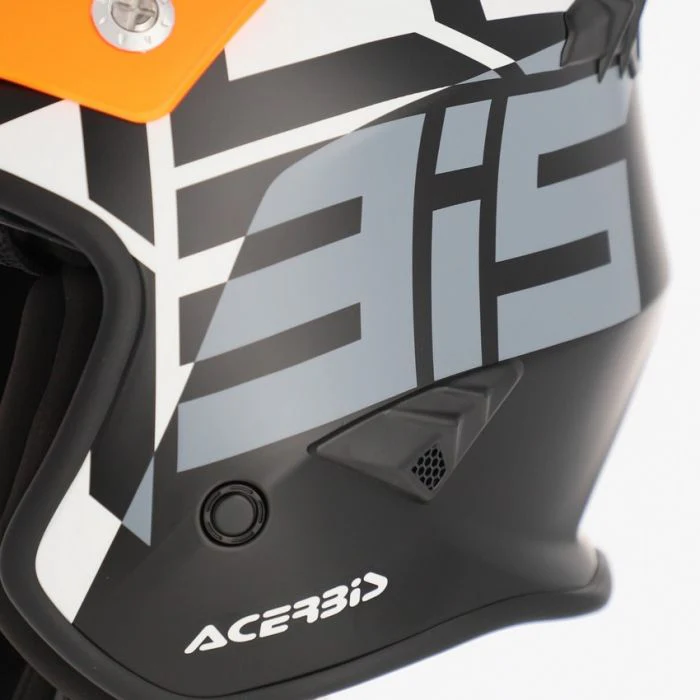 Acerbis Jet Aria Trials Helmet Orange Fluo Black - Image 7