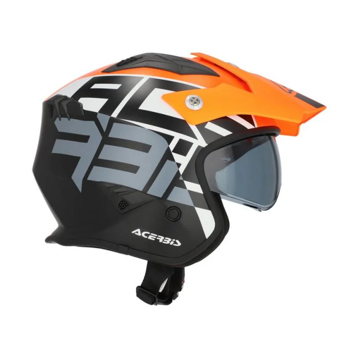 Acerbis Jet Aria Trials Helmet Orange Fluo Black - Image 8