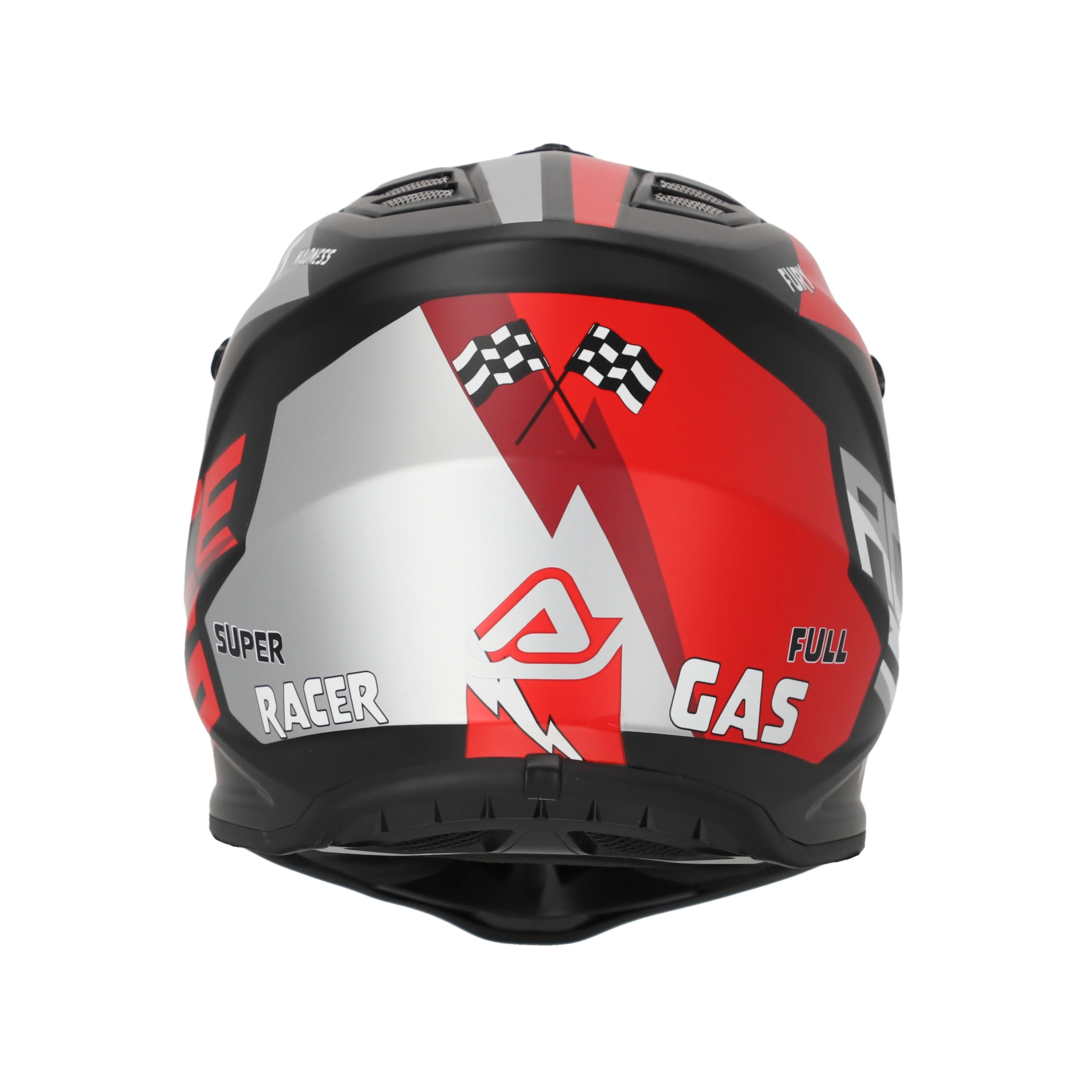 Acerbis Profile Kids Motocross Helmet - Black Red - Image 4