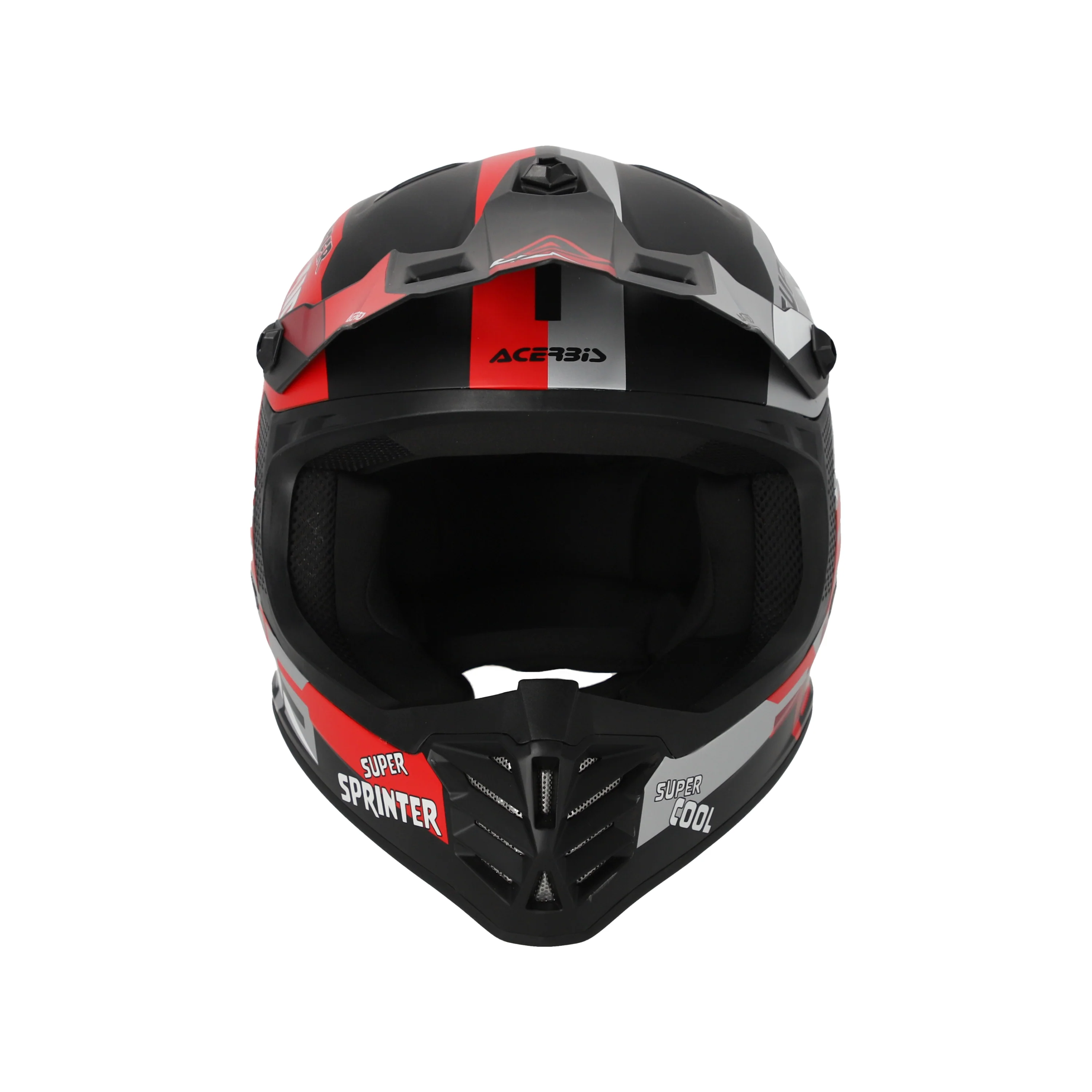 Acerbis Profile Kids Motocross Helmet - Black Red - Image 5