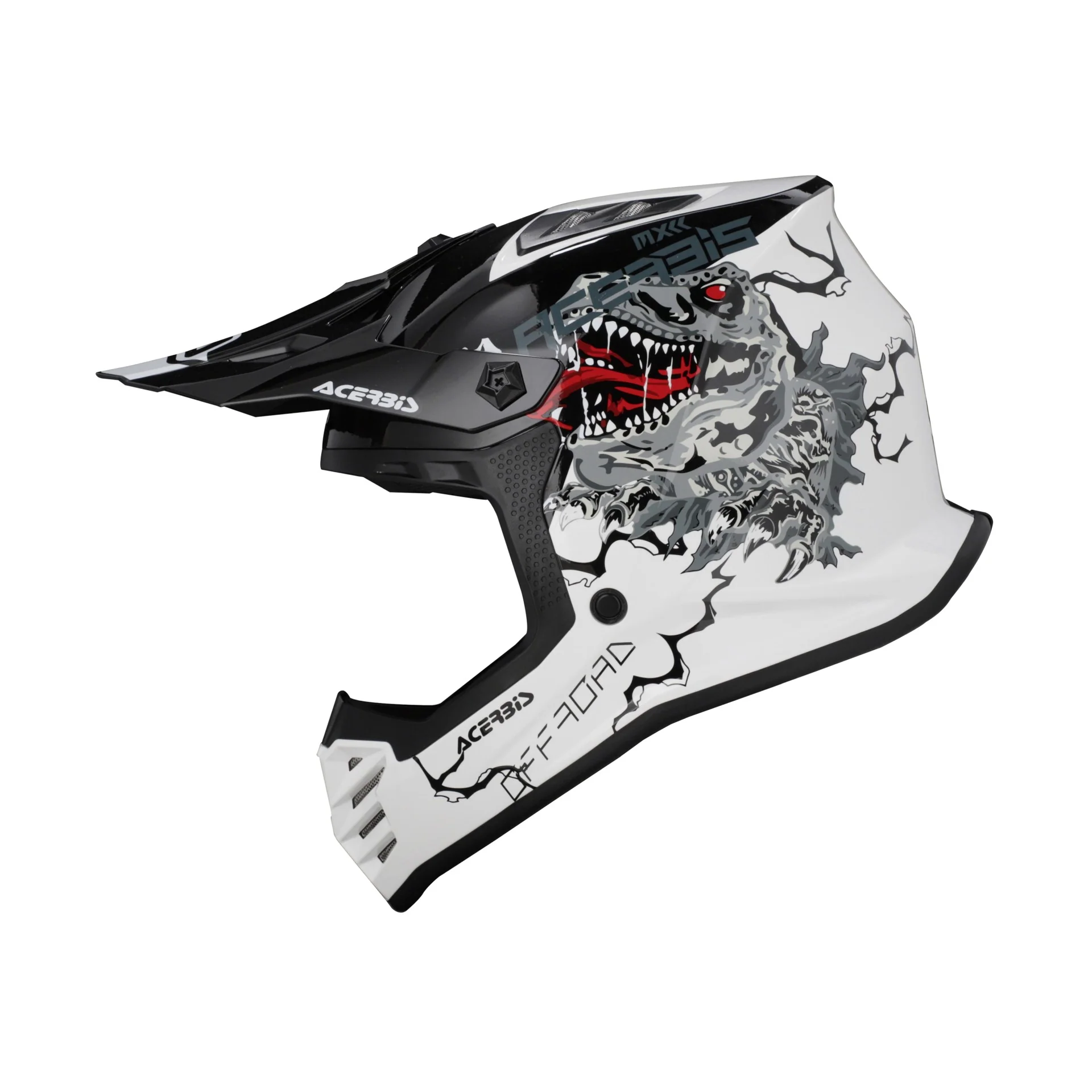 Acerbis Profile Kids Motocross Helmet - White Black - Image 4