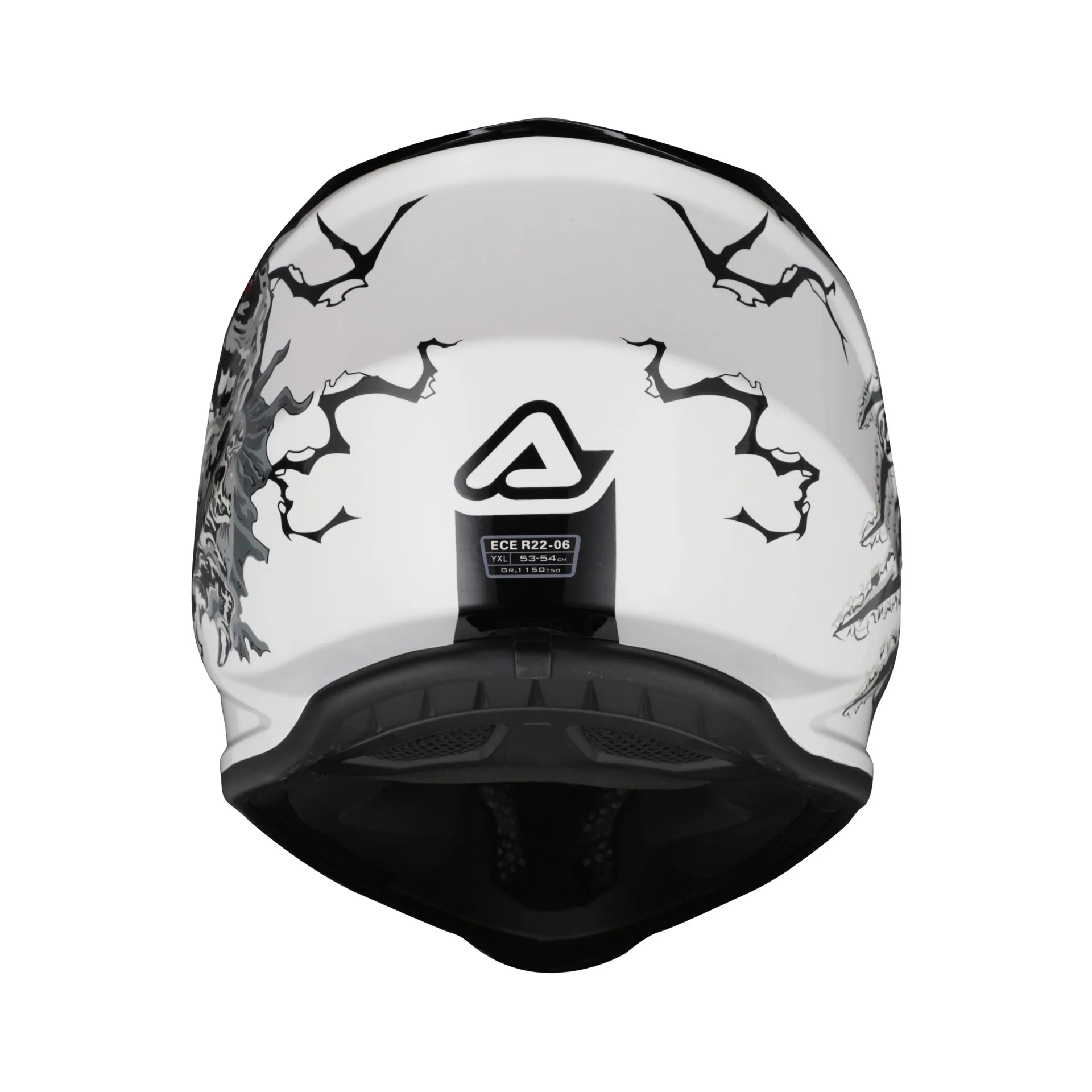 Acerbis Profile Kids Motocross Helmet - White Black - Image 5