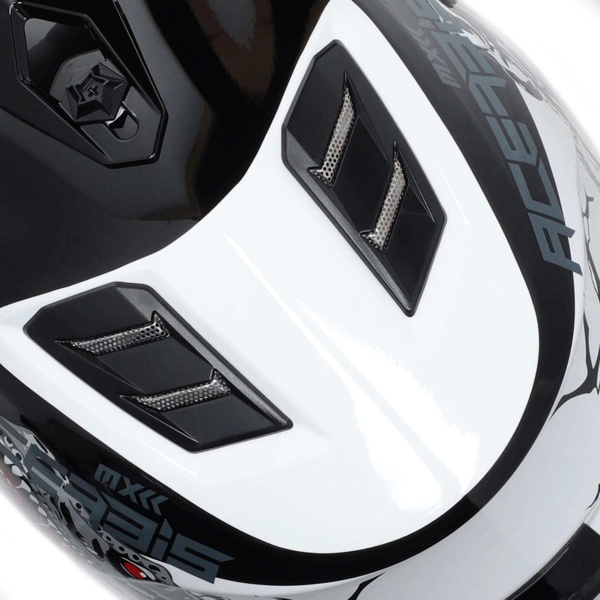 Acerbis Profile Kids Motocross Helmet - White Black - Image 7