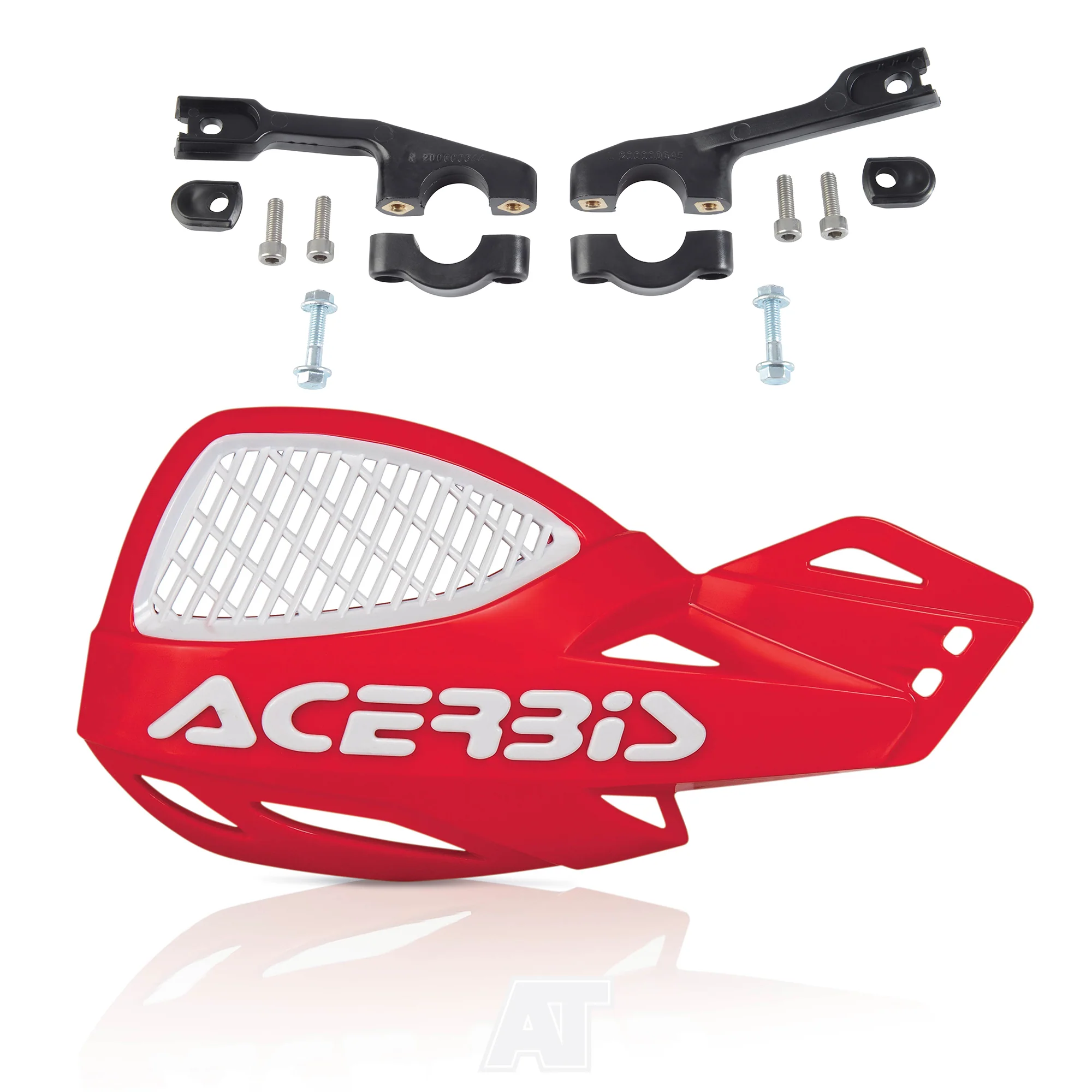 Acerbis Uniko Vented Handguards Red White