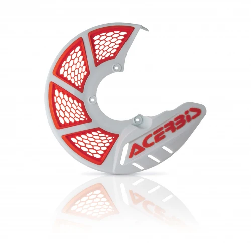 Acerbis X-Brake Vented Front White Orange Disc Guard - Cover Only