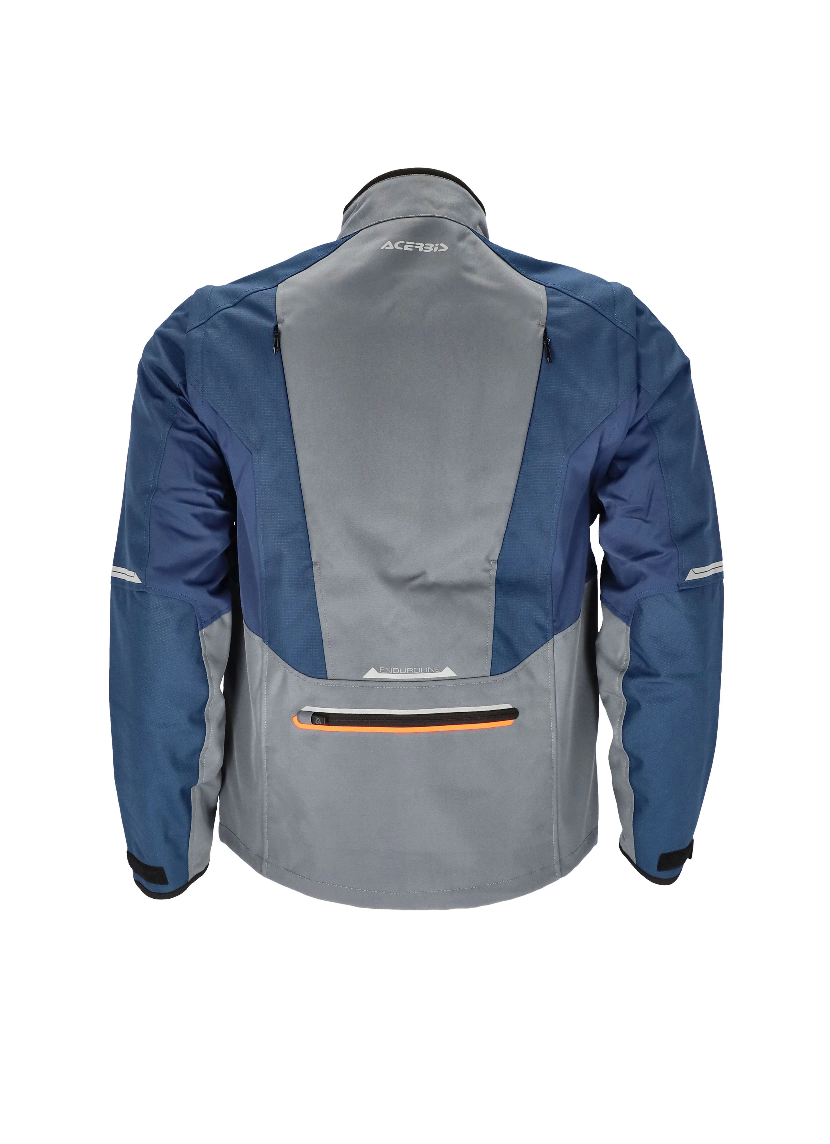 Acerbis X-Duro Windproof Jacket Blue Grey Orange - Image 3