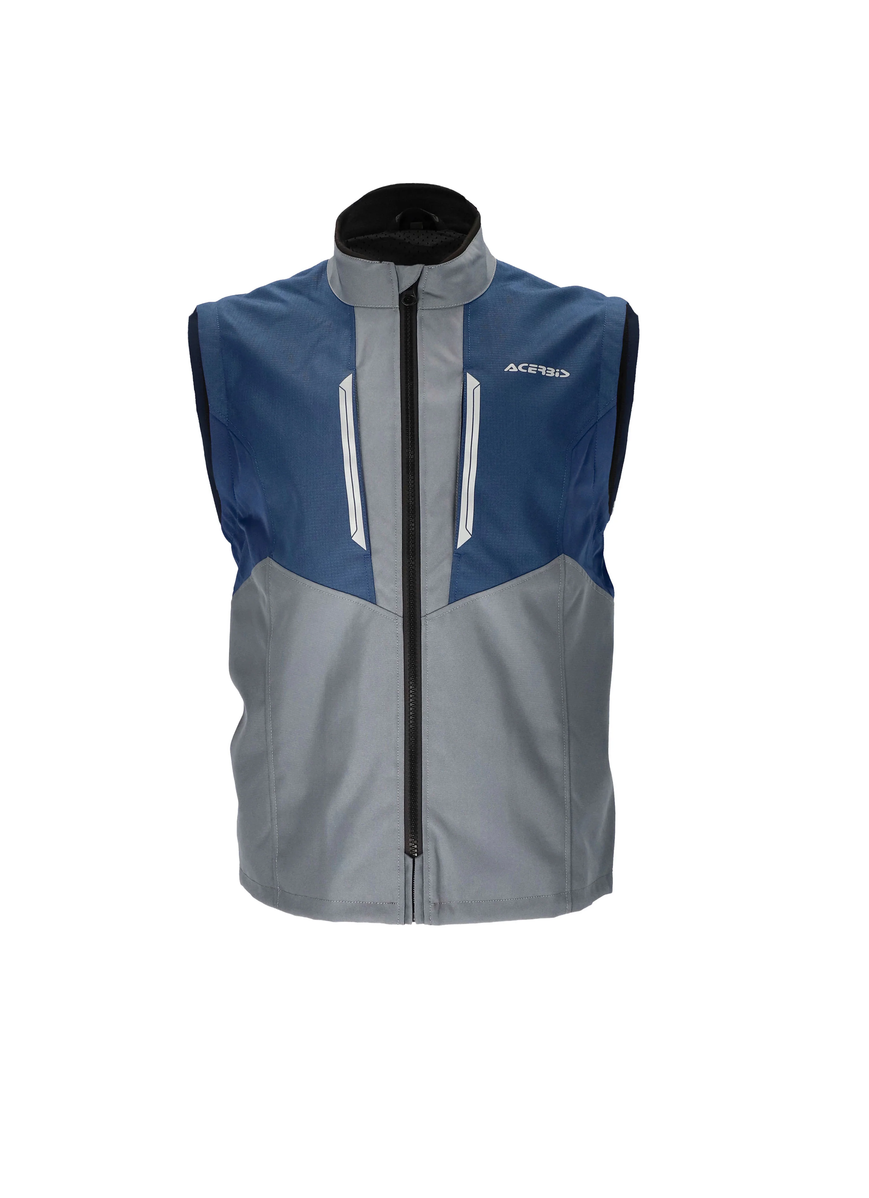 Acerbis X-Duro Windproof Jacket Blue Grey Orange - Image 4