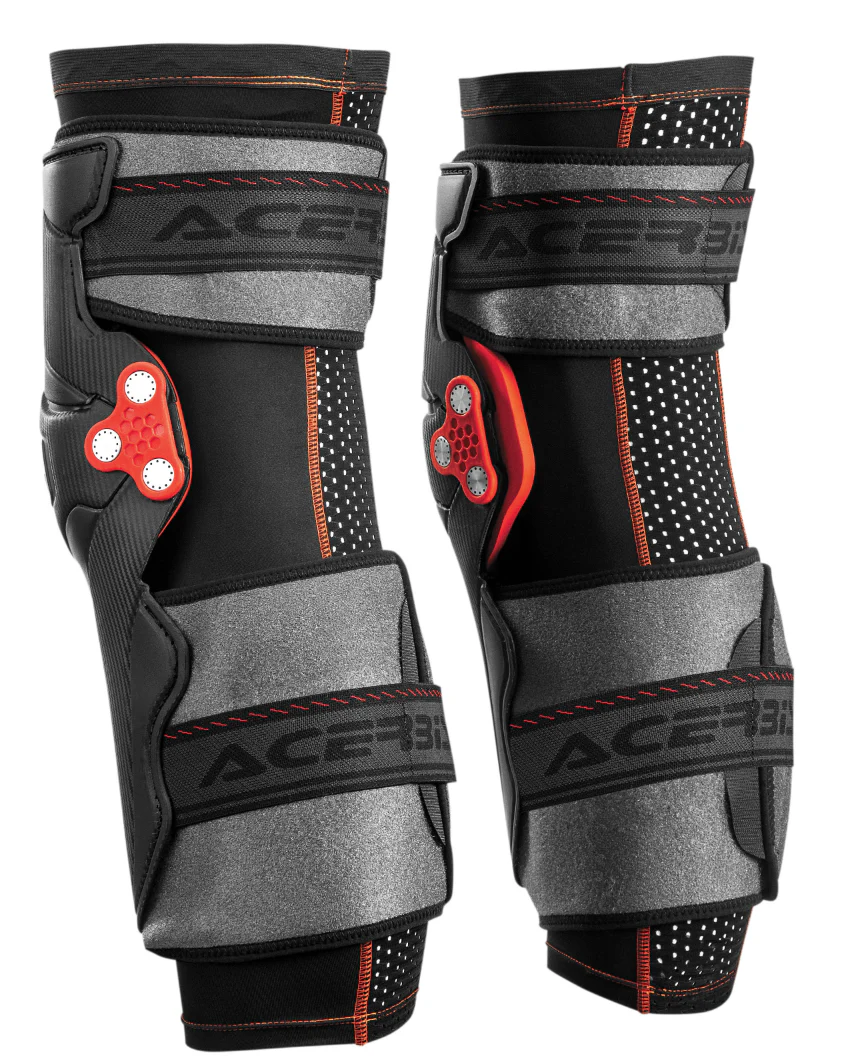 Acerbis X-strong Knee Guards Black Red - Image 3