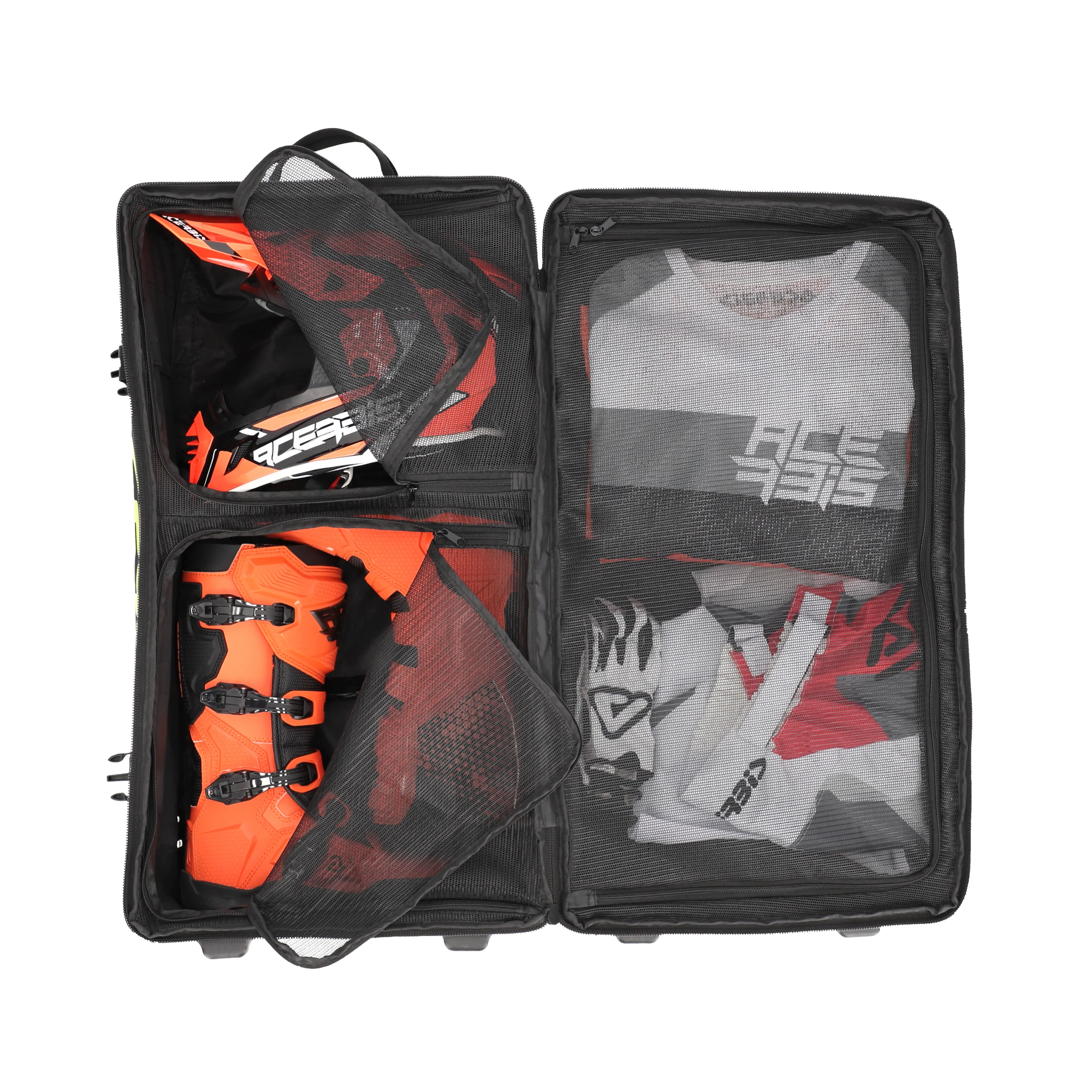 Acerbis X-Trip Logo 105L Wheeled Bag Black Yellow - Image 11