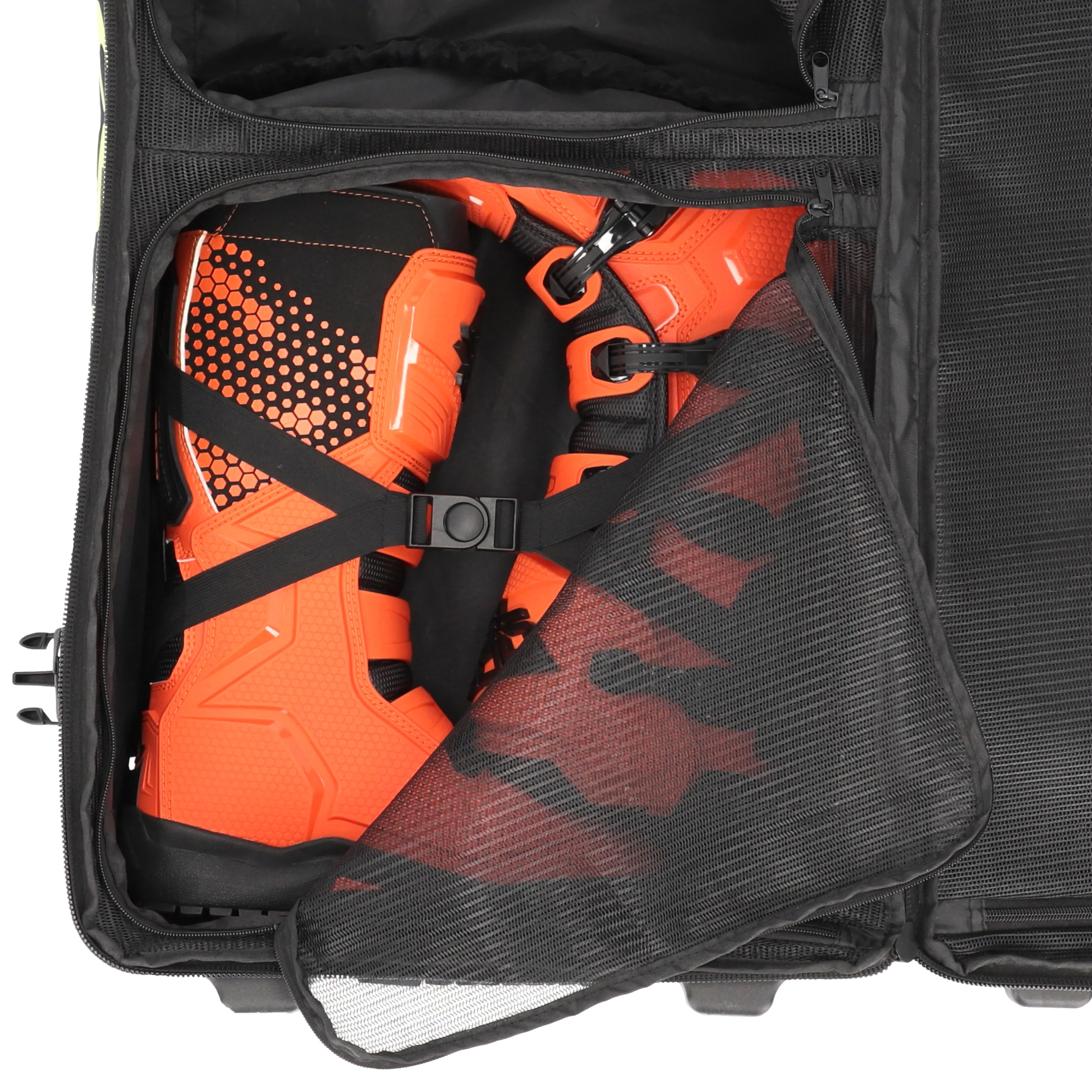 Acerbis X-Trip Logo 105L Wheeled Bag Black Yellow - Image 3