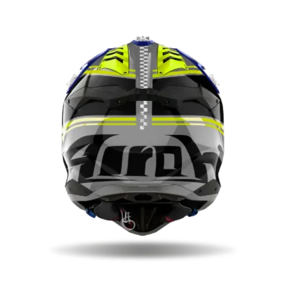 Airoh Aviator 3 Hima Blue Gloss MX Helmet - Image 2