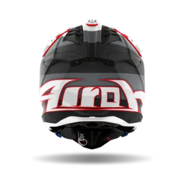 Airoh Aviator 3 Monarch Grey Red Matt MX Helmet - Image 2