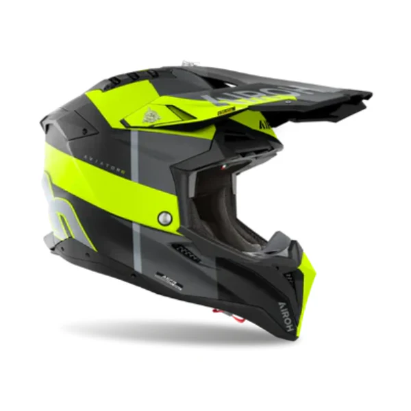 Airoh Aviator 3 Monarch Yellow Matt MX Helmet - Image 3