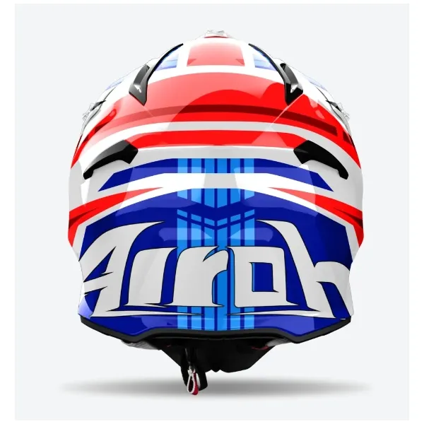 Airoh Aviator Ace 2 Proud Blue Red Gloss Helmet - Image 2