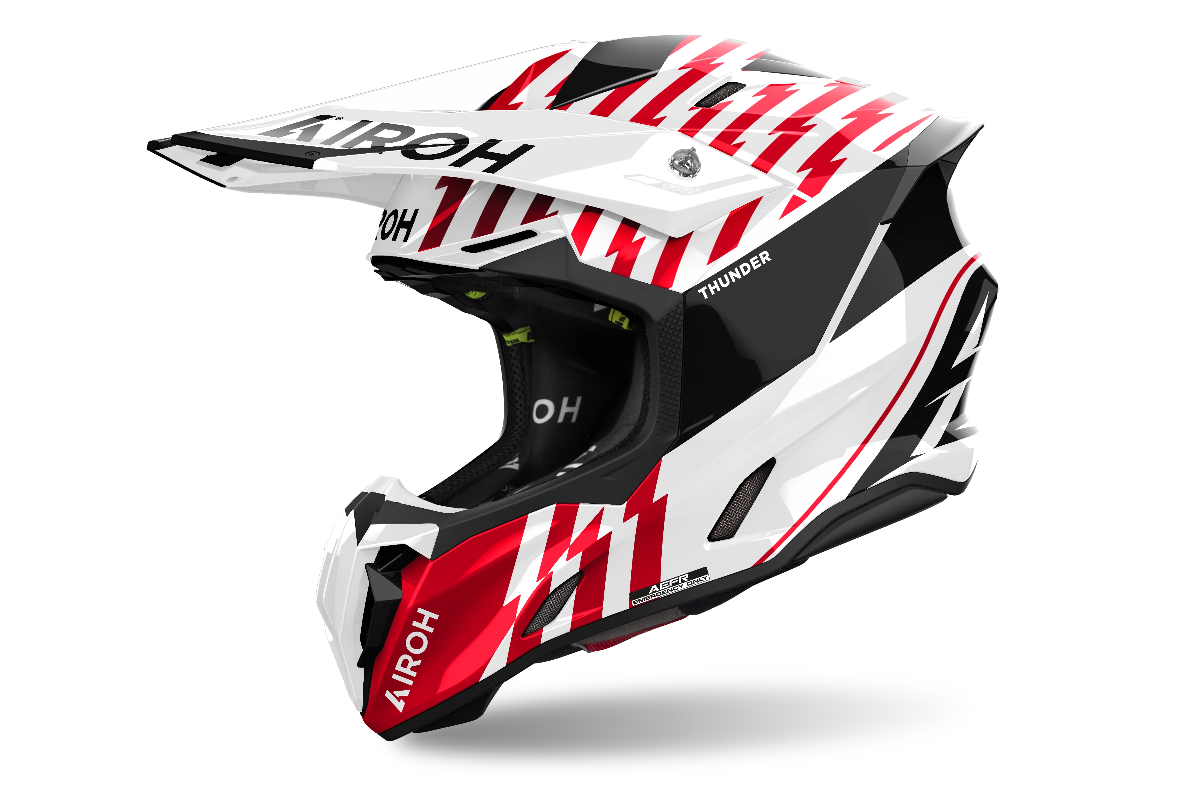 Airoh Twist 3 Thunder Red White Gloss Motocross Helmet - Image 3
