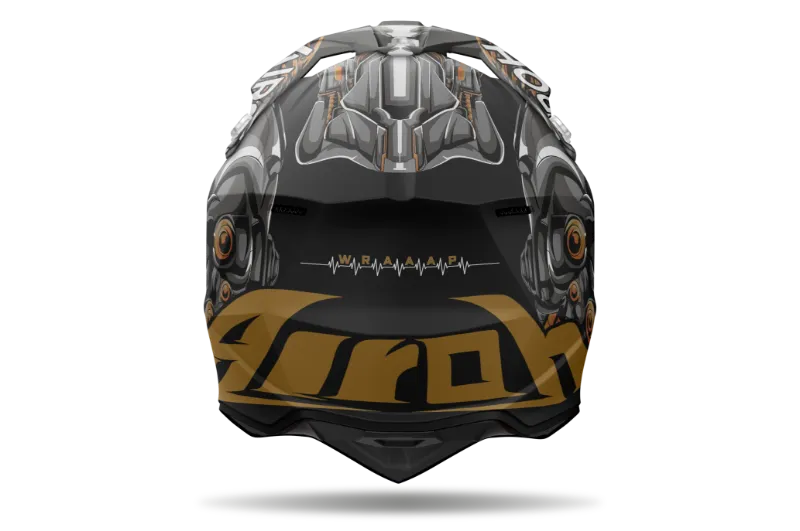 Airoh Wraaap Cyborg Matt MX Helmet - Image 2
