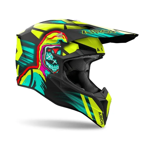 Airoh Wraap Cyber Yellow Matt Helmet - Image 2