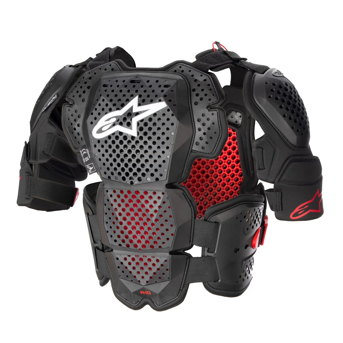 Alpinestars A10 V2 Anthracite Red Full Chest Protector - Image 2