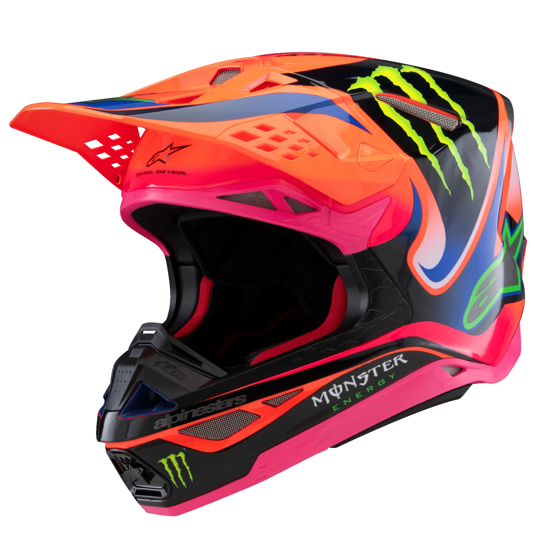 Alpinestars Helmet SM10 Deegan Orange Flo Purple Pink