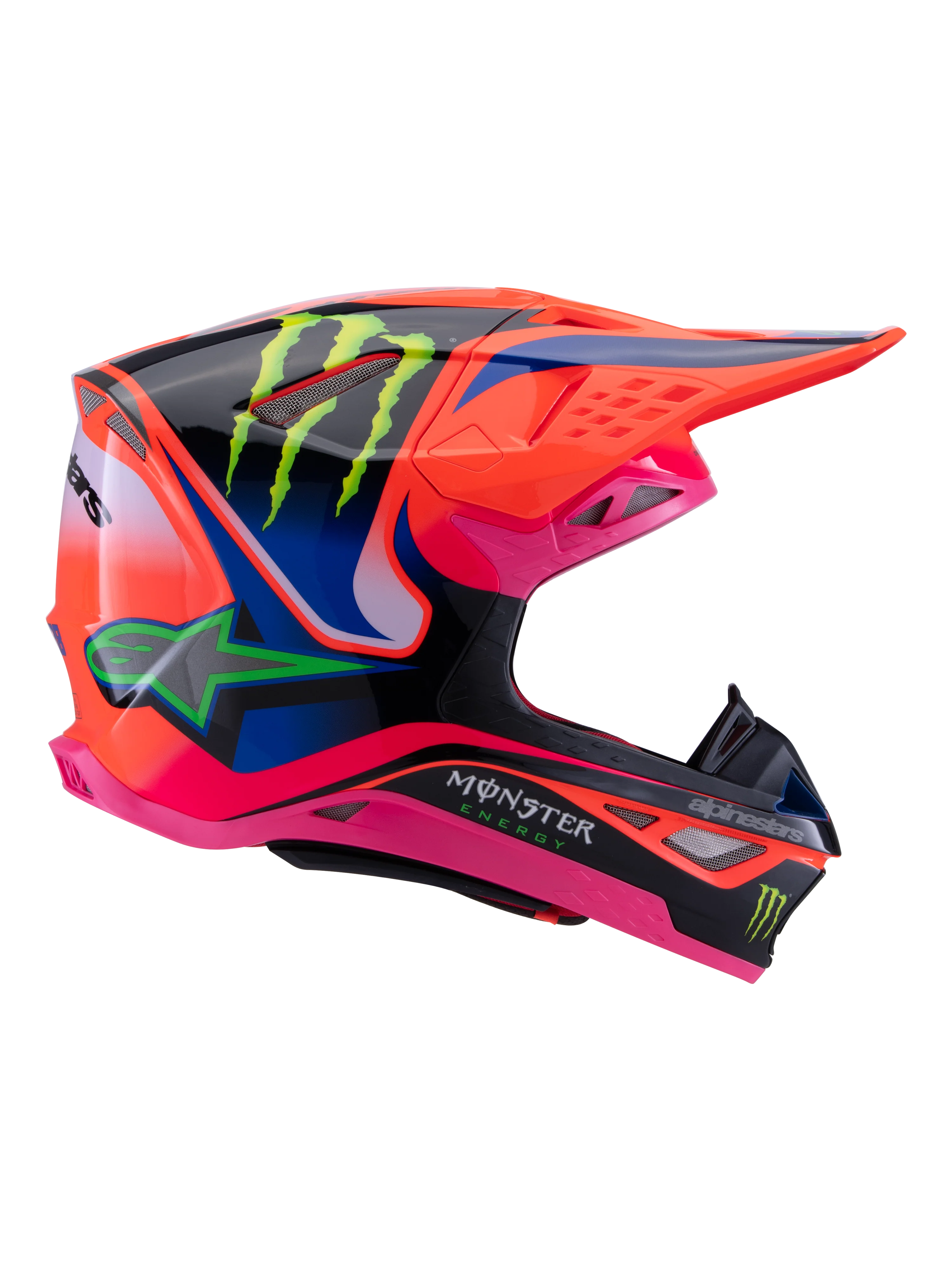 Alpinestars Helmet SM10 Deegan Orange Flo Purple Pink - Image 2