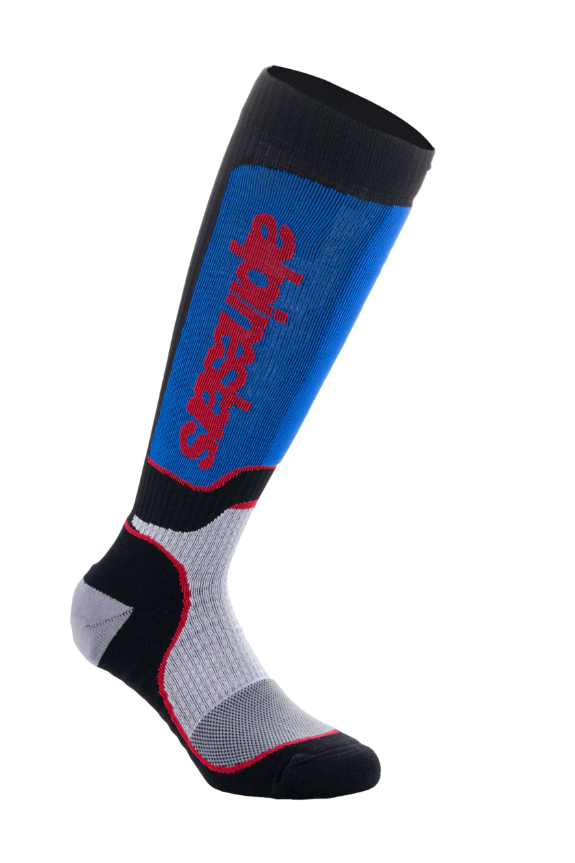 Alpinestars MX Plus Socks - Black White Royal Blue