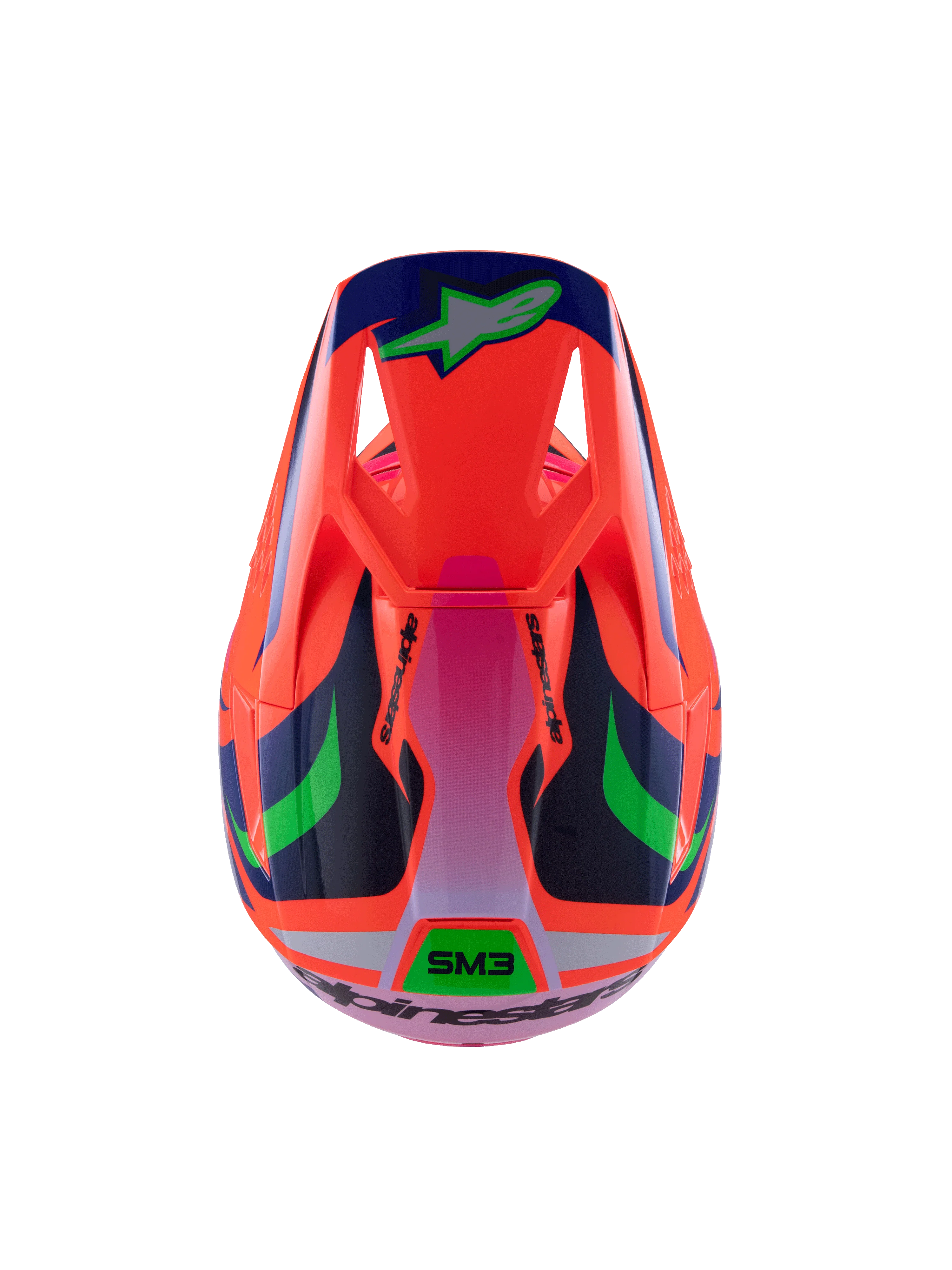 Alpinestars Youth Helmet Deegan Orange Fluo Purple Pink - Image 6