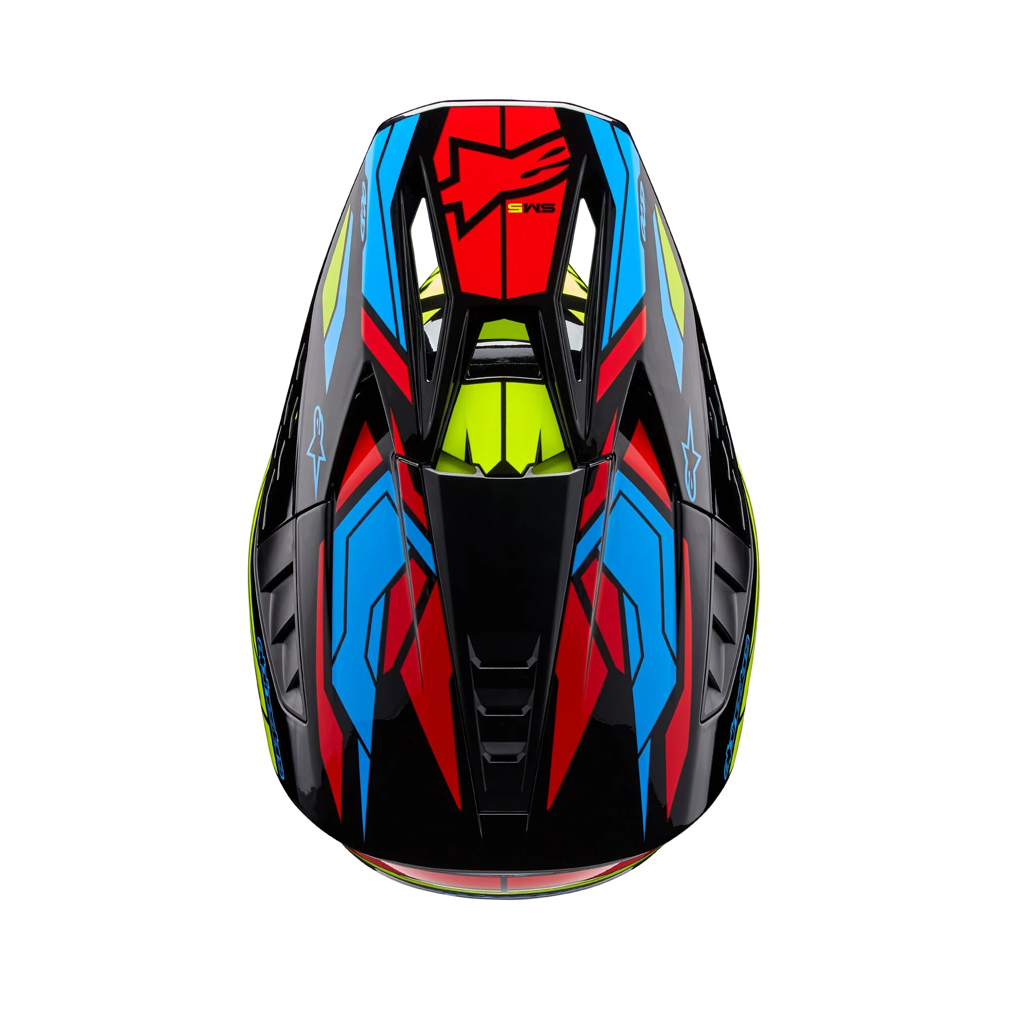 Alpinestars Helmet SM5 Action Black Yellow Fluo Bright Red Glossy - Image 7