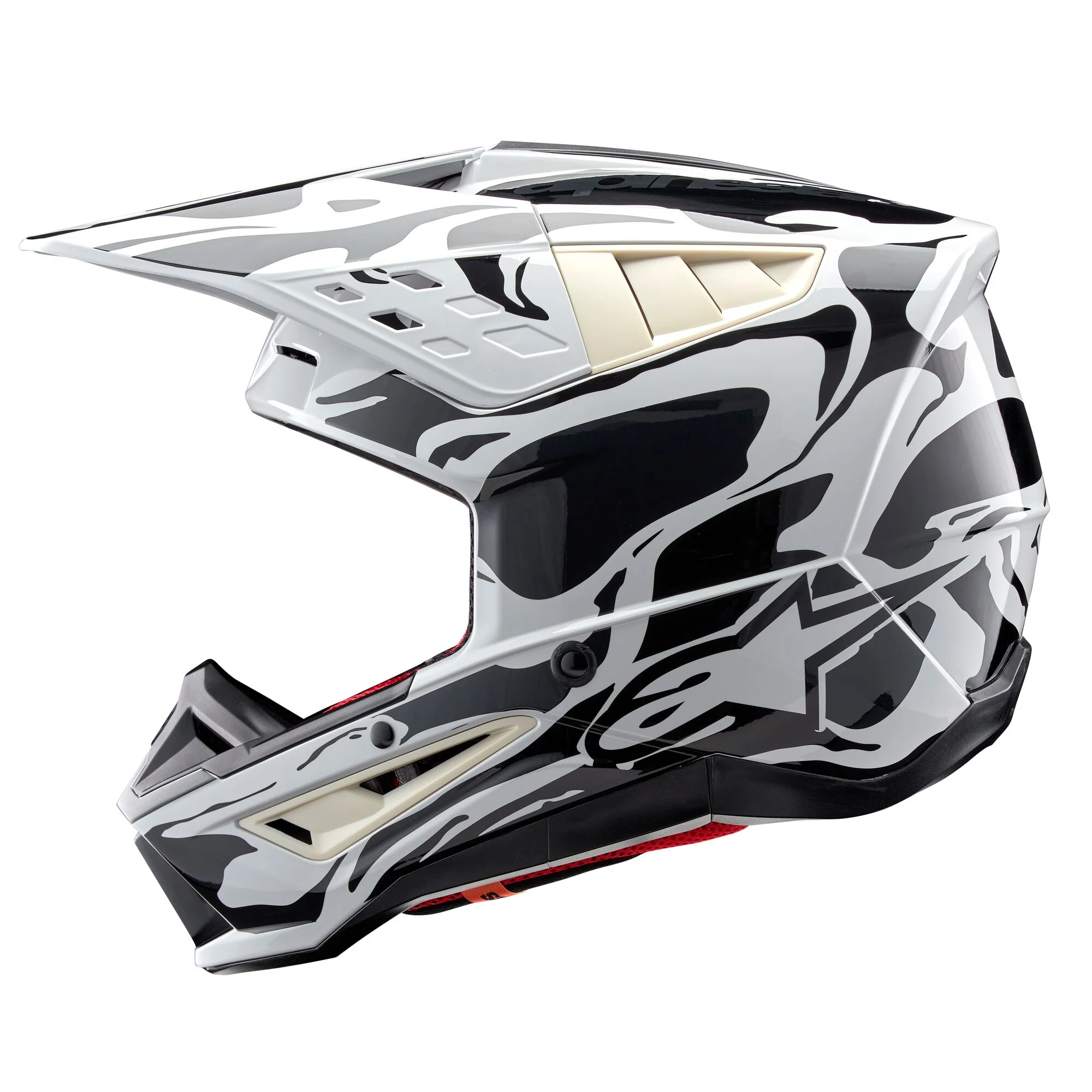 Alpinestars Helmet SM5 Mineral Cool Gray Dark Gray Glossy - Image 2