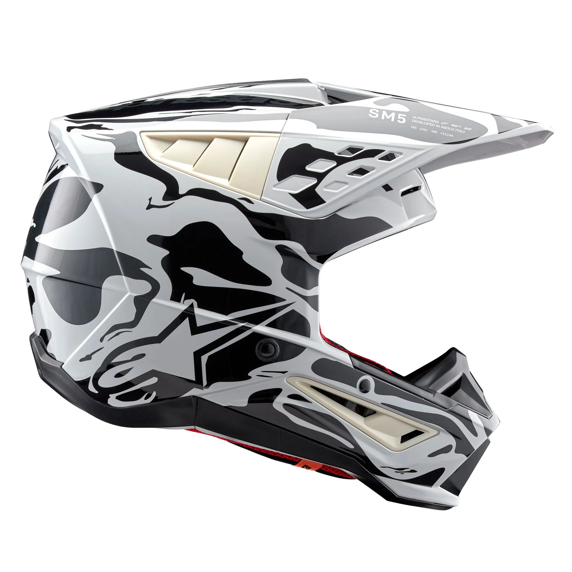 Alpinestars Helmet SM5 Mineral Cool Gray Dark Gray Glossy - Image 5