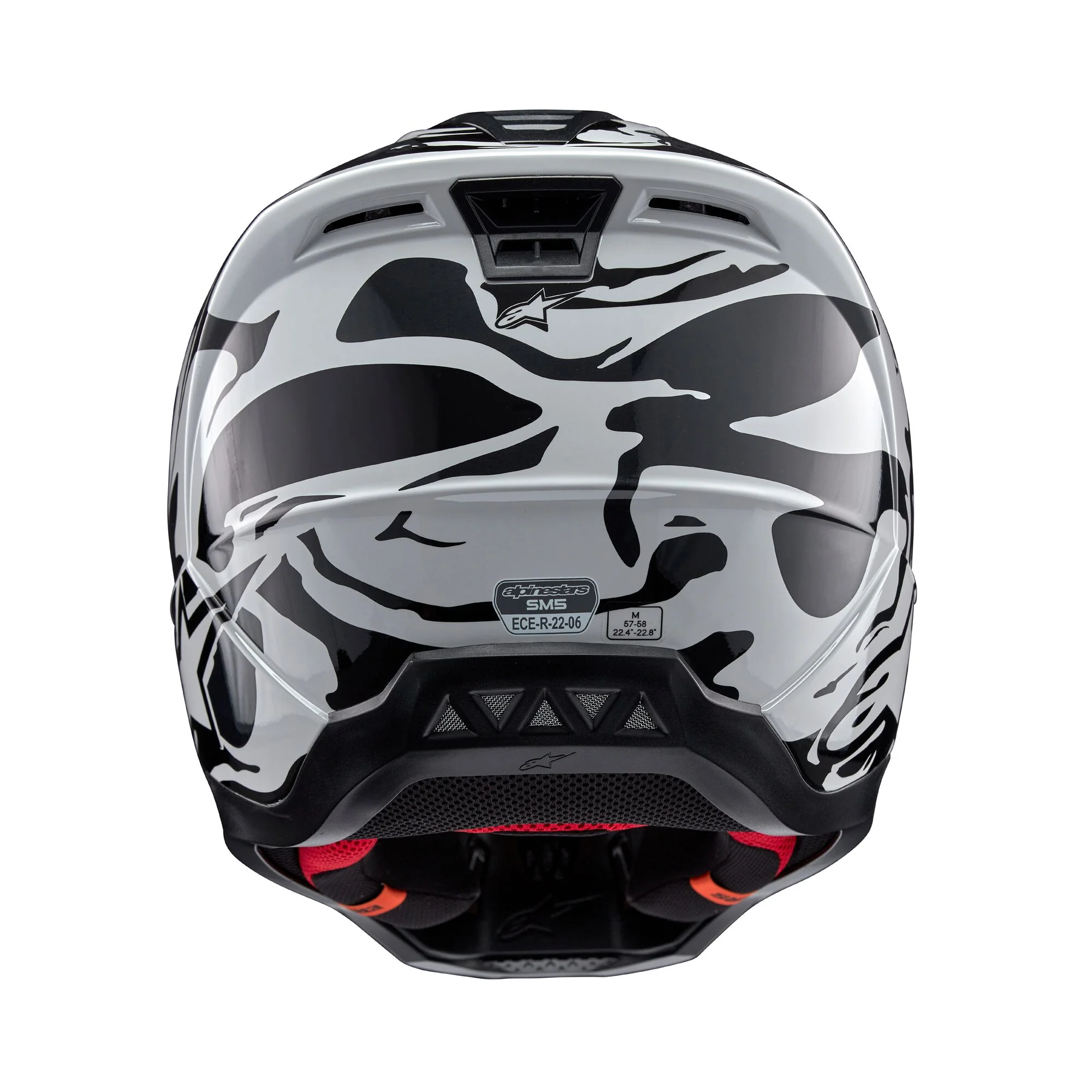 Alpinestars Helmet SM5 Mineral Cool Gray Dark Gray Glossy - Image 6