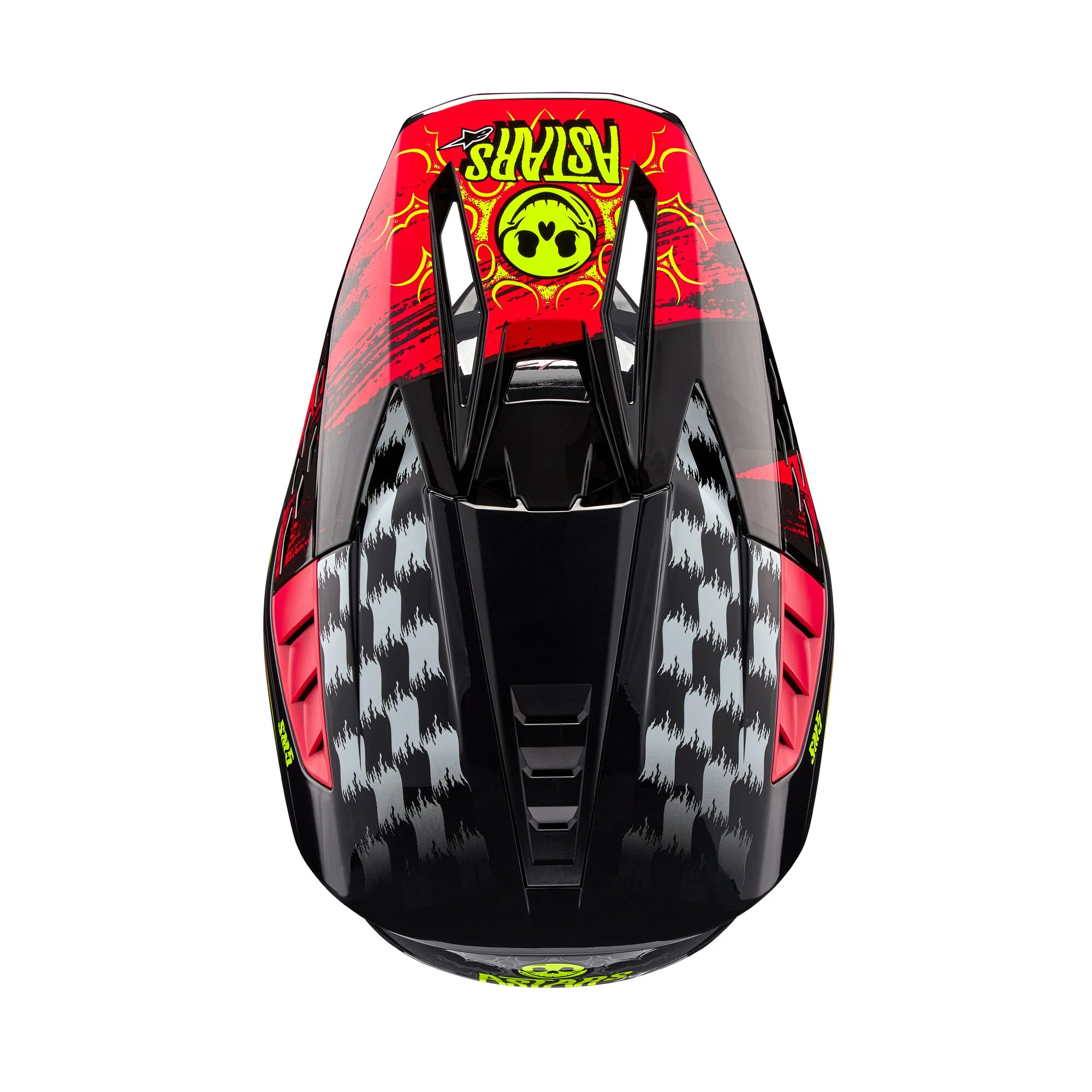 Alpinestars Helmet SM5 Rash Dark Gray Bright Red Glossy - Image 3