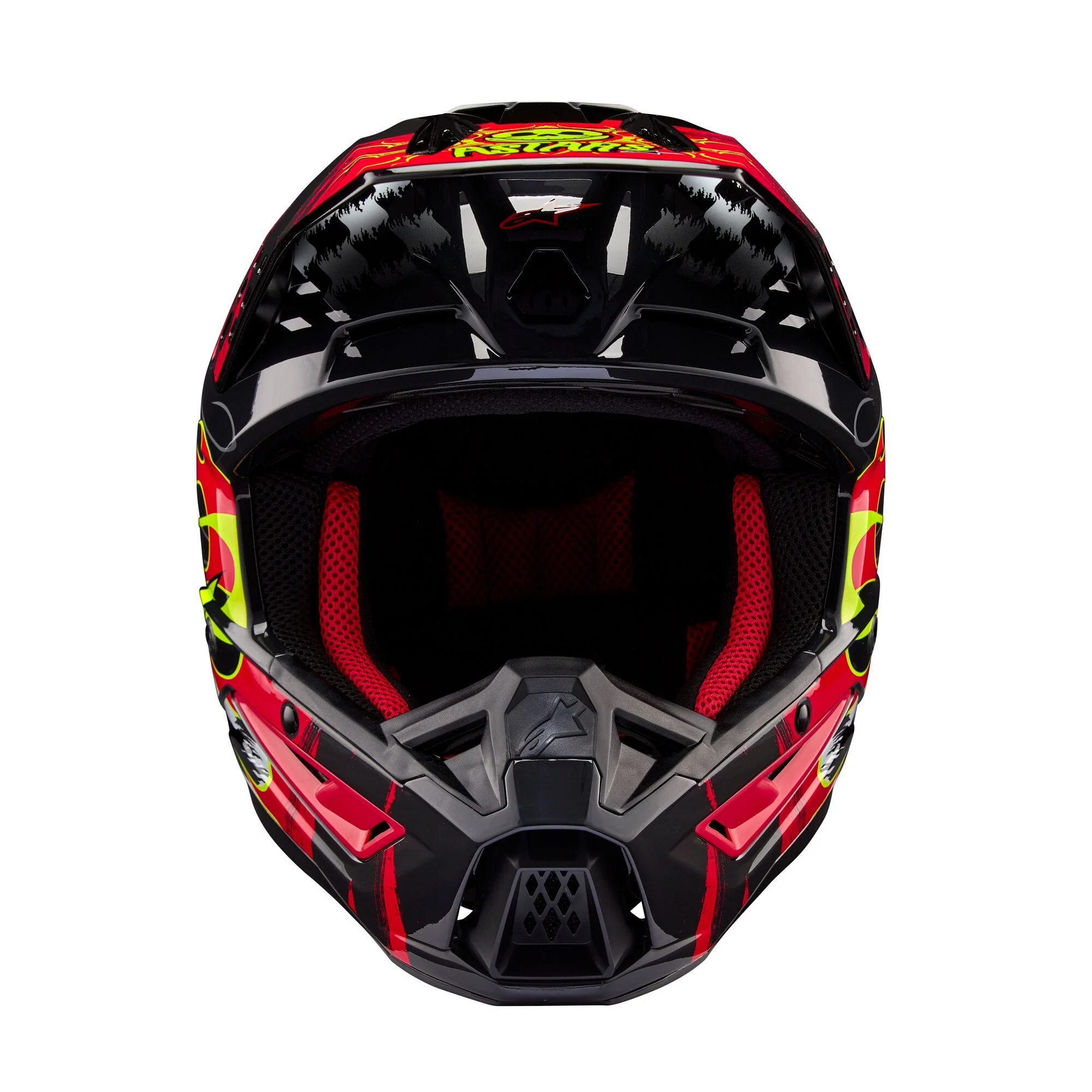 Alpinestars Helmet SM5 Rash Dark Gray Bright Red Glossy - Image 5