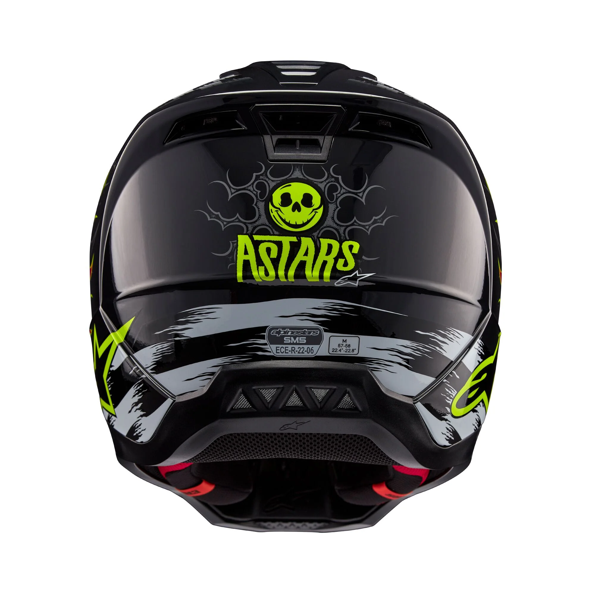 Alpinestars Helmet SM5 Rash Dark Gray Bright Red Glossy - Image 7