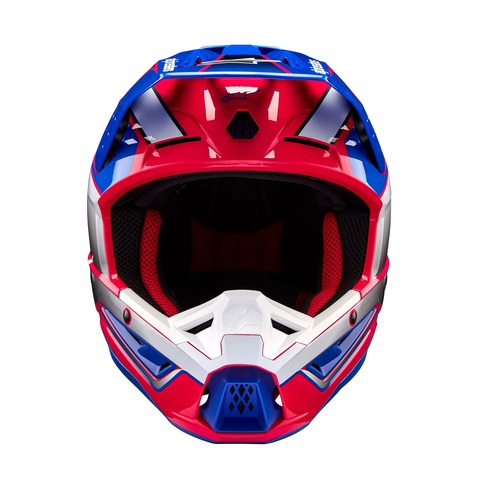 Alpinestars Helmet SM5 Sail White Diva Pink Enamel Blue Glossy - Image 4