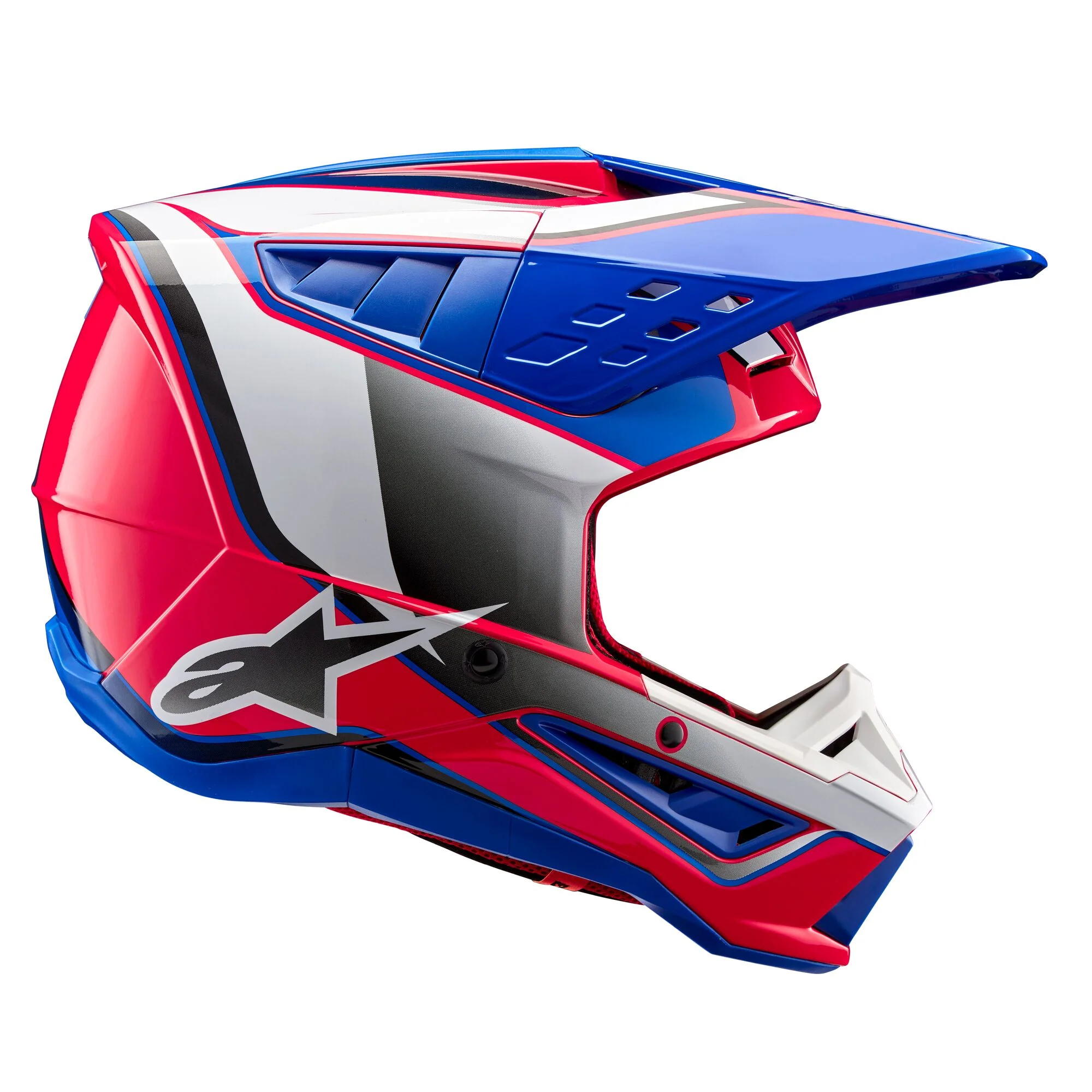Alpinestars Helmet SM5 Sail White Diva Pink Enamel Blue Glossy - Image 5