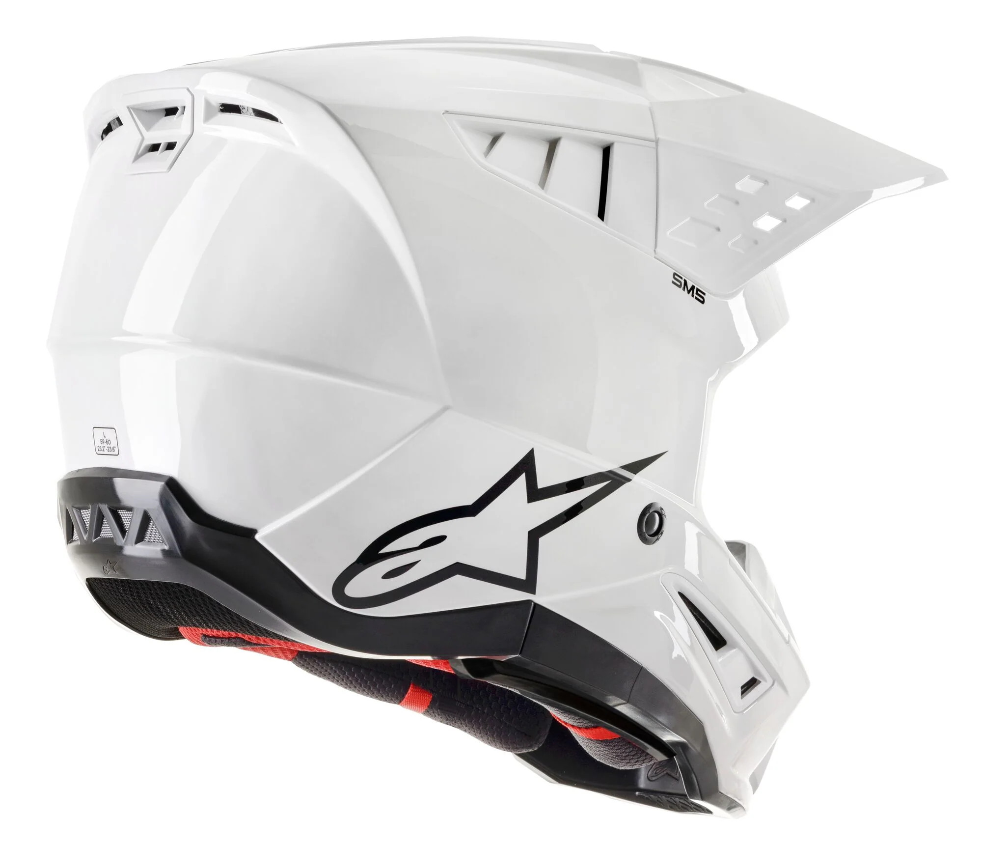 Alpinestars Helmet SM5 Solid White Glossy - Image 2