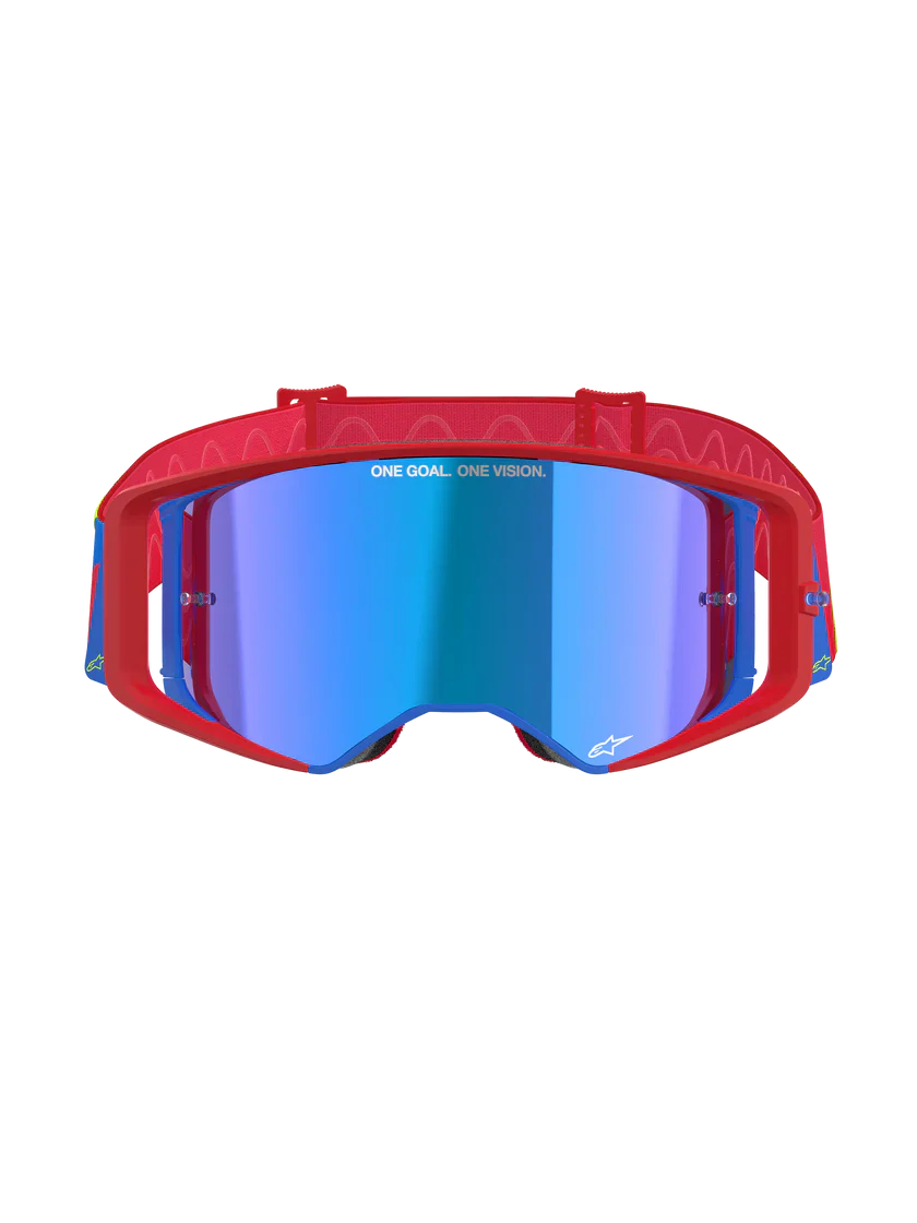 Alpinestars Supertech Corp Goggles Absolute Vision Red Blue - Blue Mirror Lens - Image 4