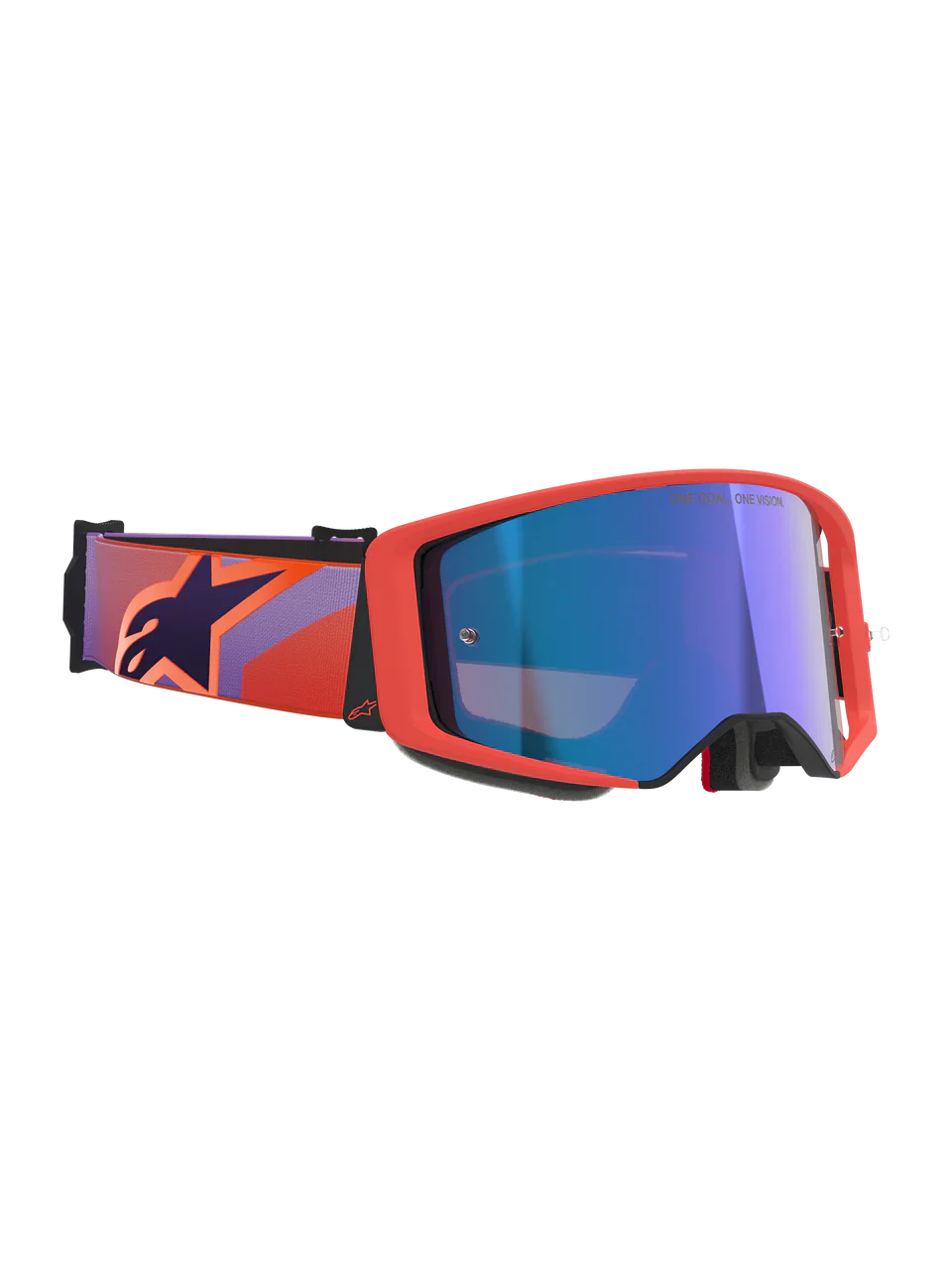 2026 Alpinestars Supertech Goggles Vision Corp - Hot Coral Purple Mirror Blue - Image 4