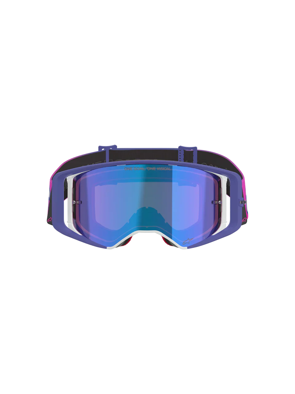 2026 Alpinestars Supertech Goggles Vision Vista - Purple Fluo Pink Mirror Blue - Image 3