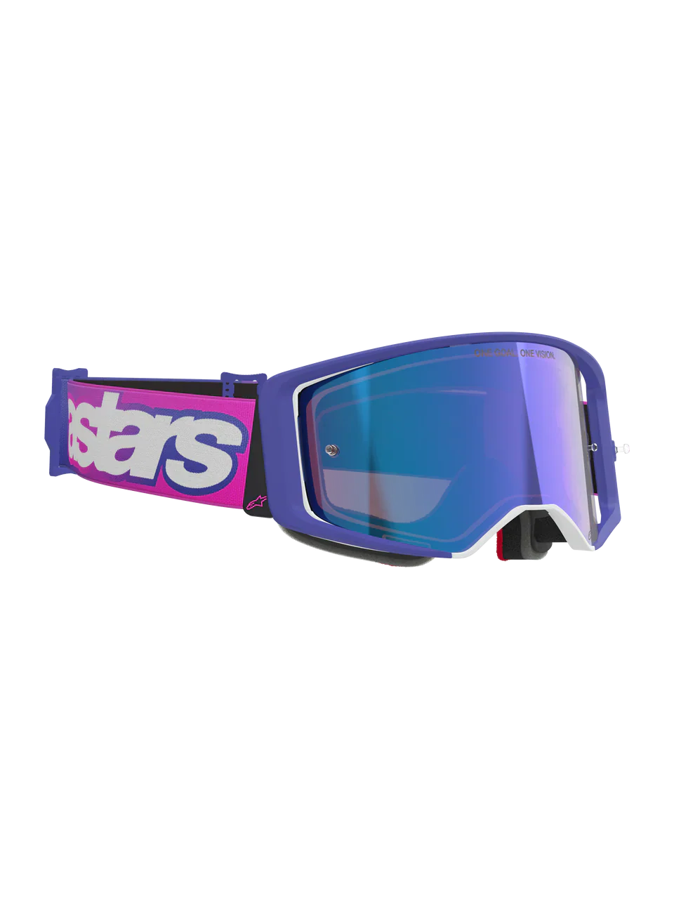 2026 Alpinestars Supertech Goggles Vision Vista - Purple Fluo Pink Mirror Blue - Image 4