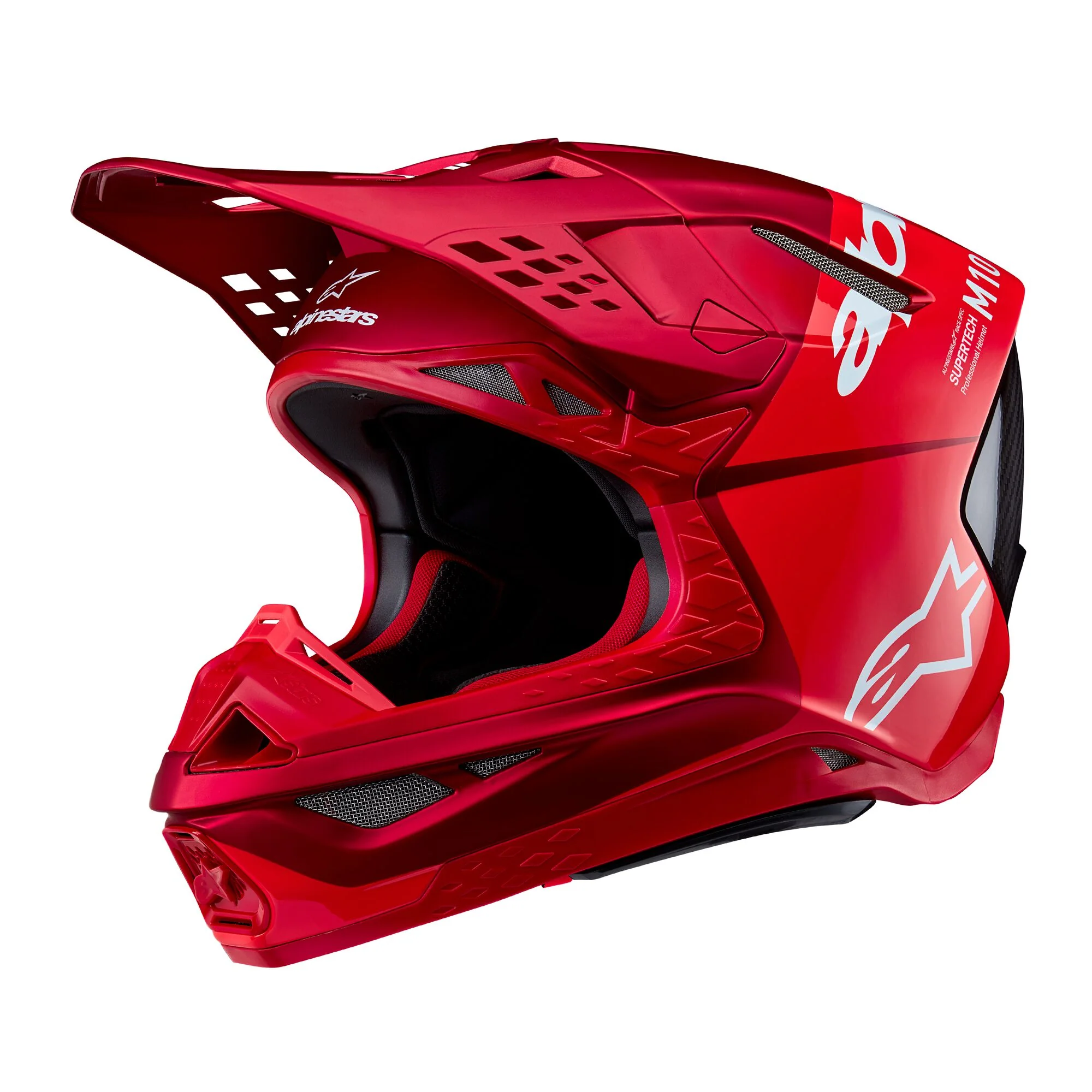 Alpinestars Helmet Supertech SM10 Flood Red Fluo Red Matt Glossy