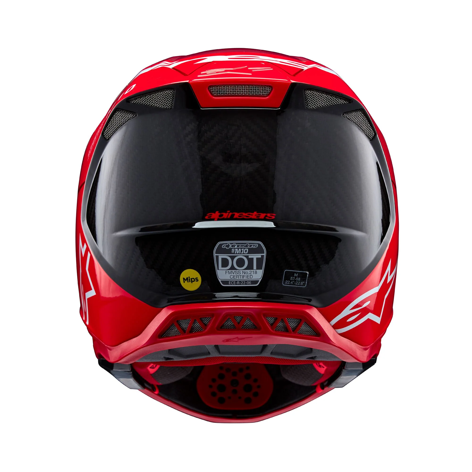 Alpinestars Helmet Supertech SM10 Flood Red Fluo Red Matt Glossy - Image 6