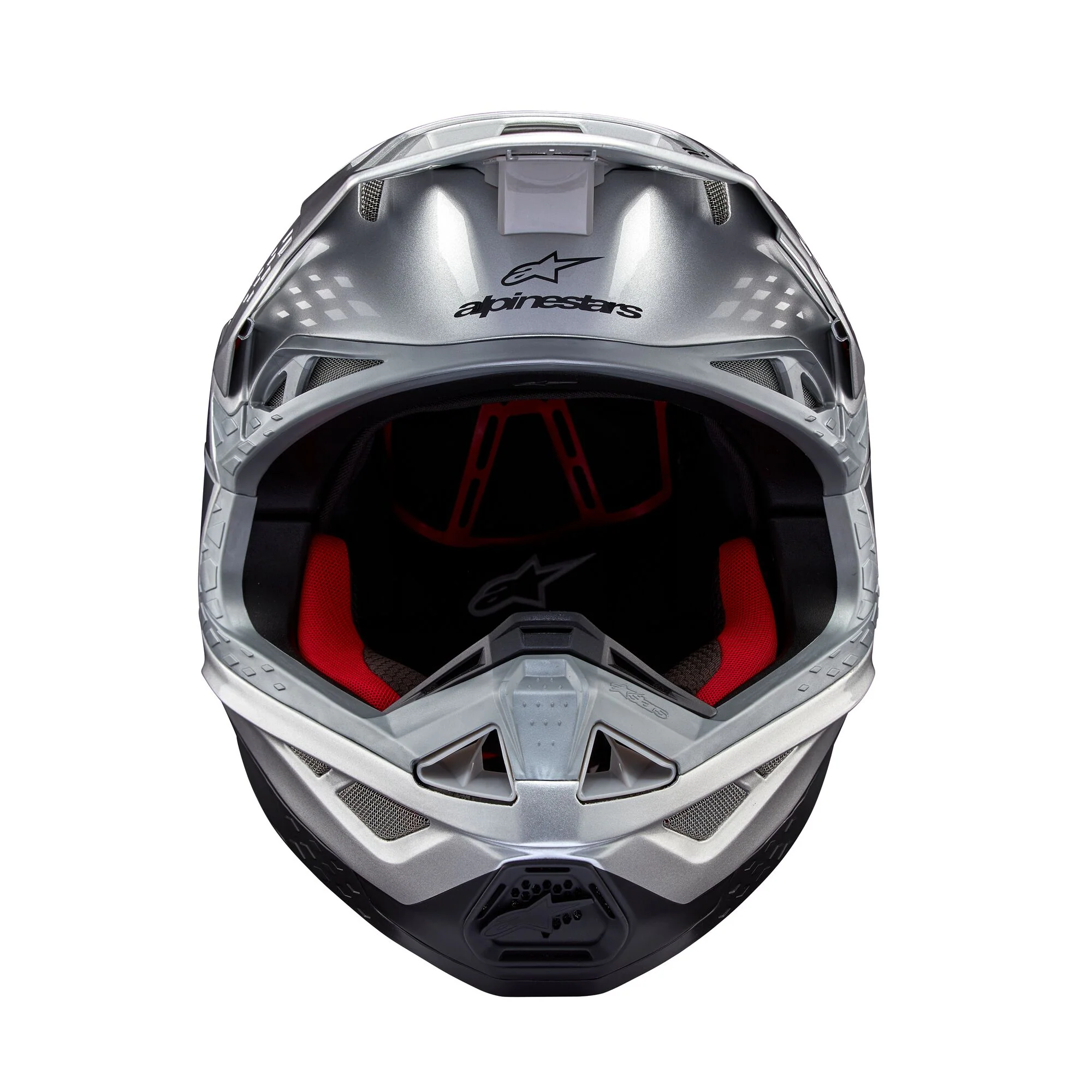 Alpinestars Helmet Supertech SM10 Flood Silver Black Orange Matt Glossy - Image 4