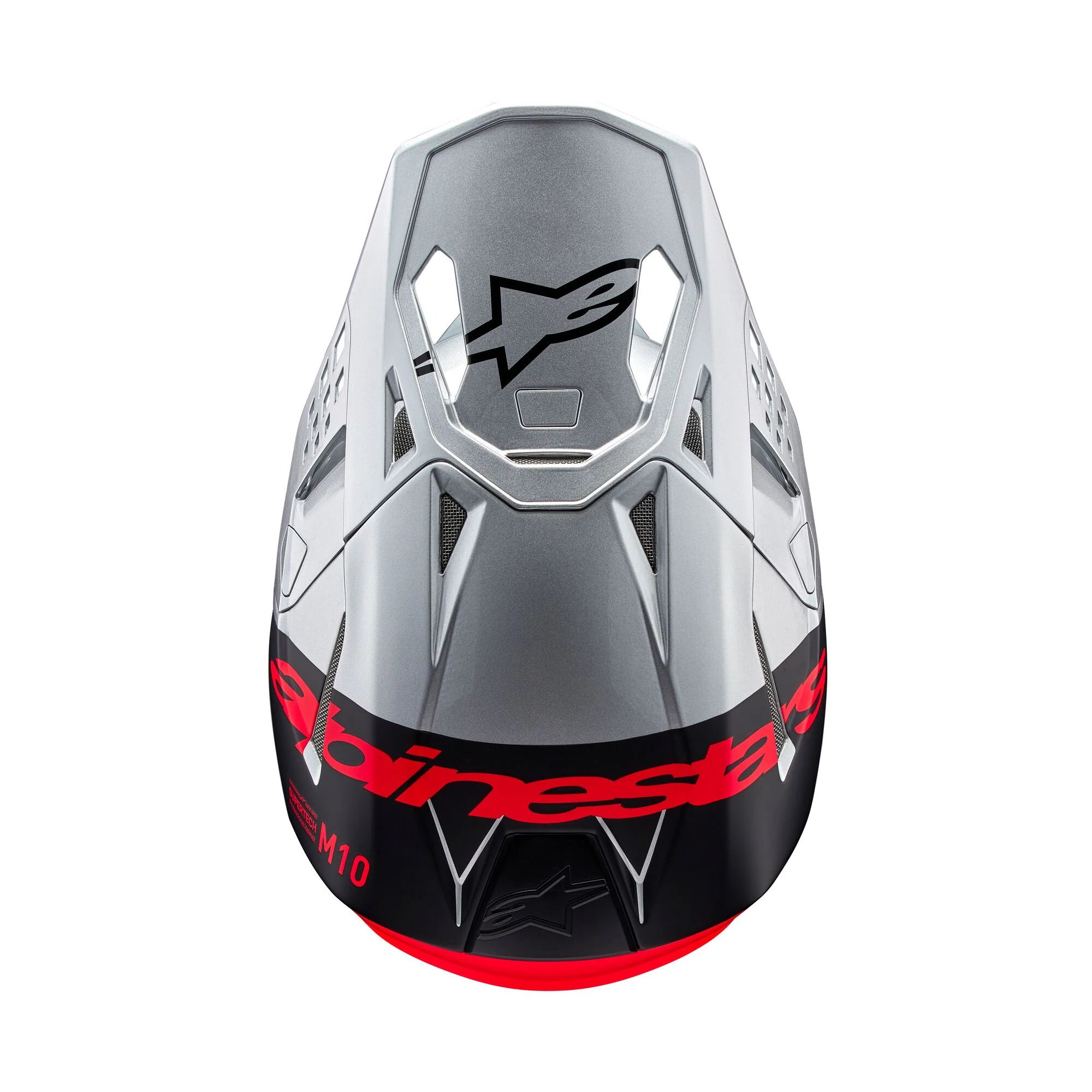 Alpinestars Helmet Supertech SM10 Flood Silver Black Orange Matt Glossy - Image 7