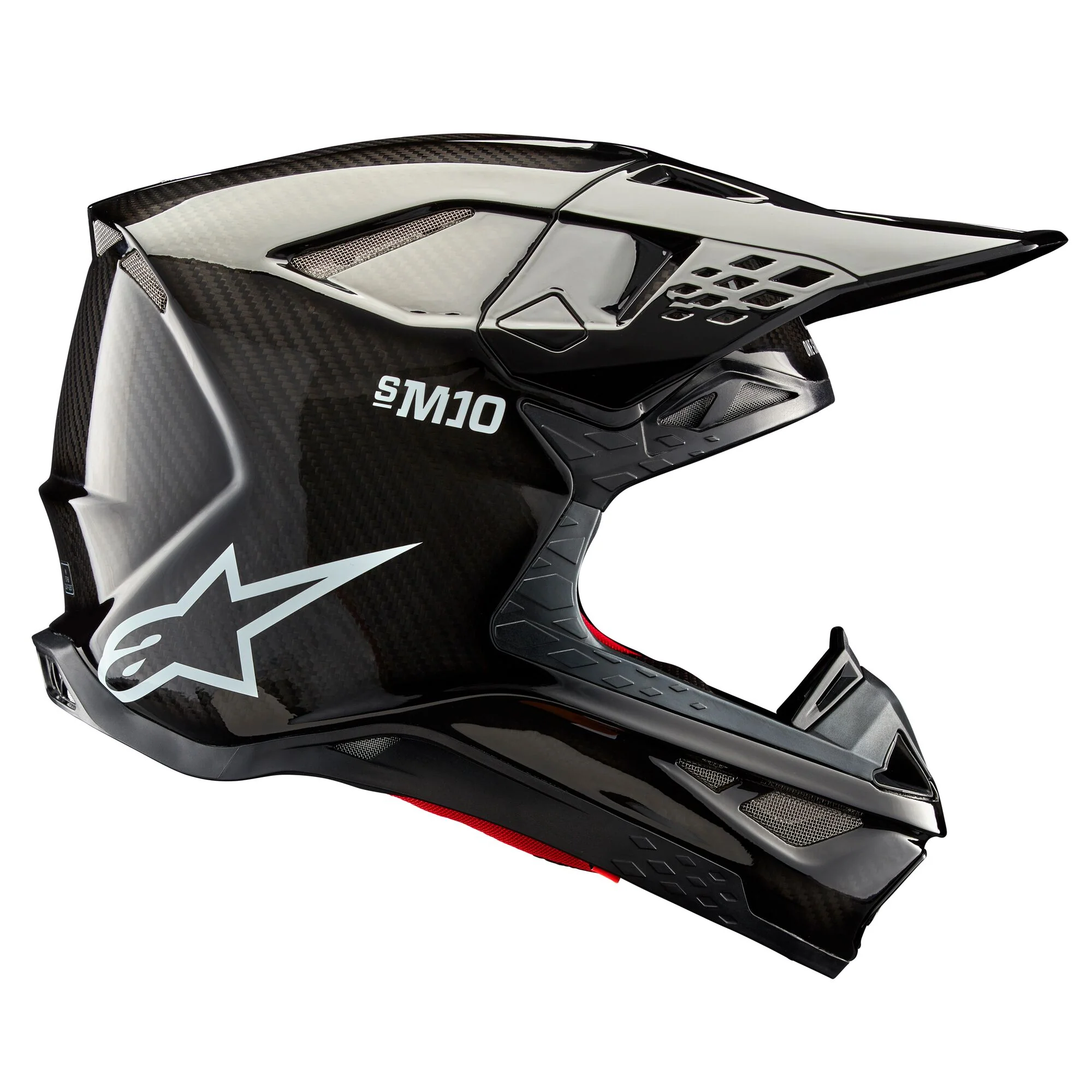 Alpinestars Helmet Supertech SM10 Solid Black Glossy Carbon - Image 5