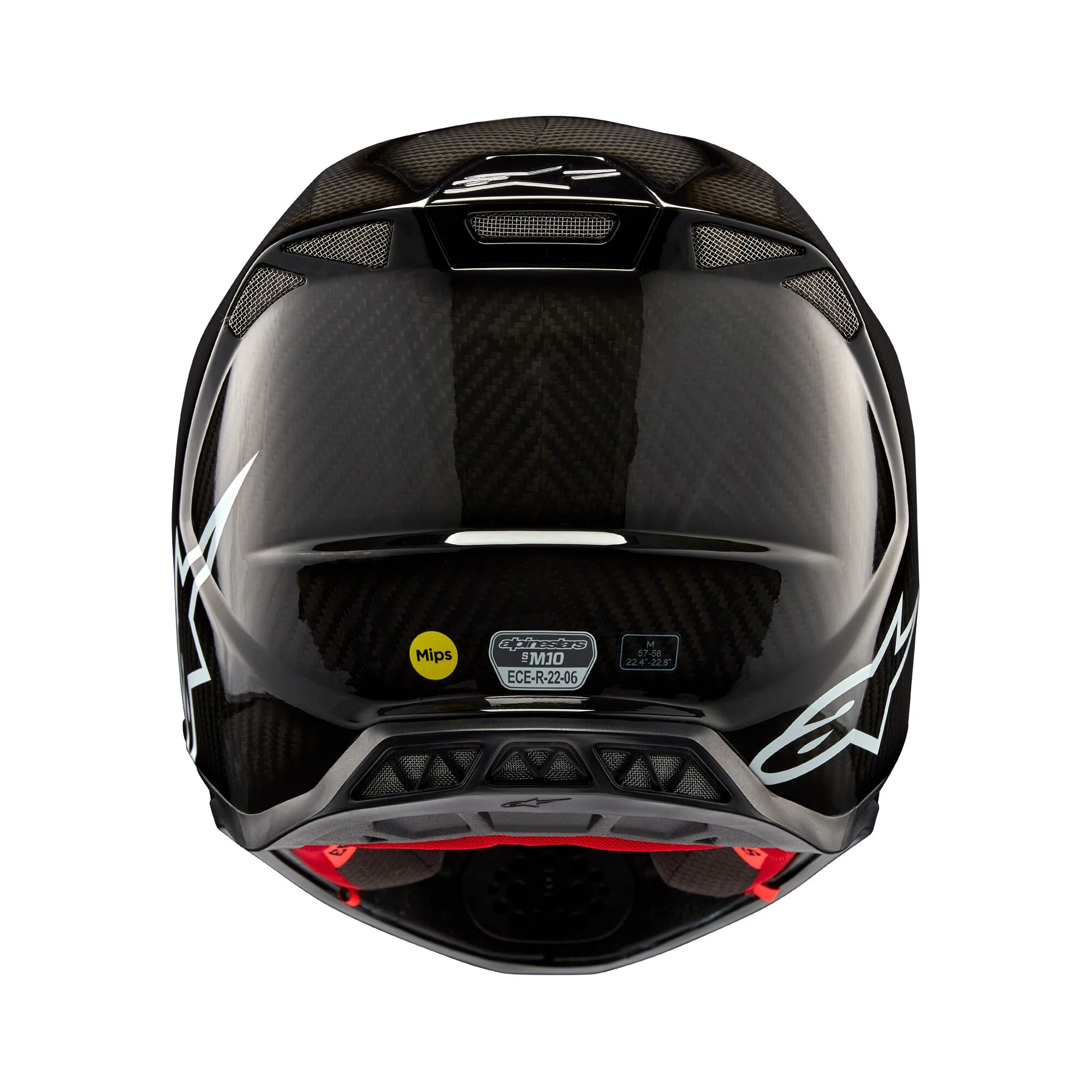 Alpinestars Helmet Supertech SM10 Solid Black Glossy Carbon - Image 6