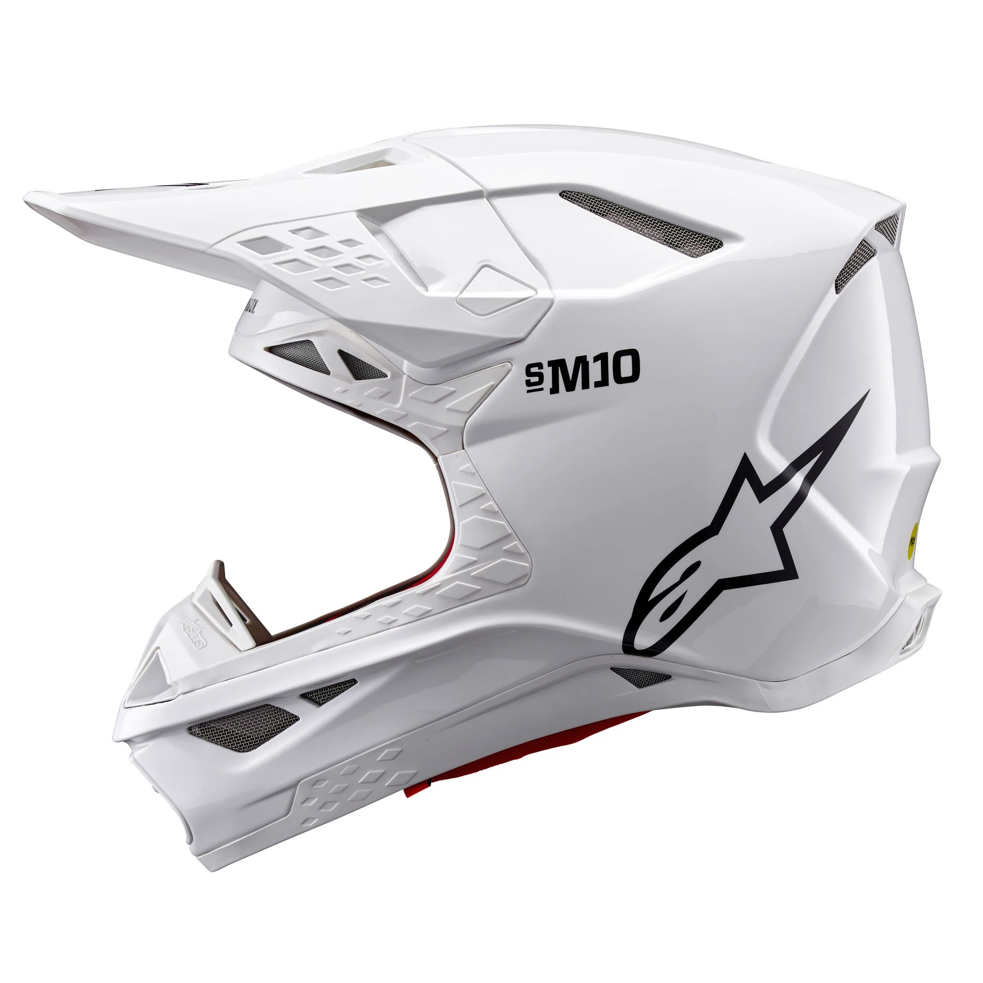 Alpinestars Helmet Supertech SM10 Solid White Glossy - Image 2