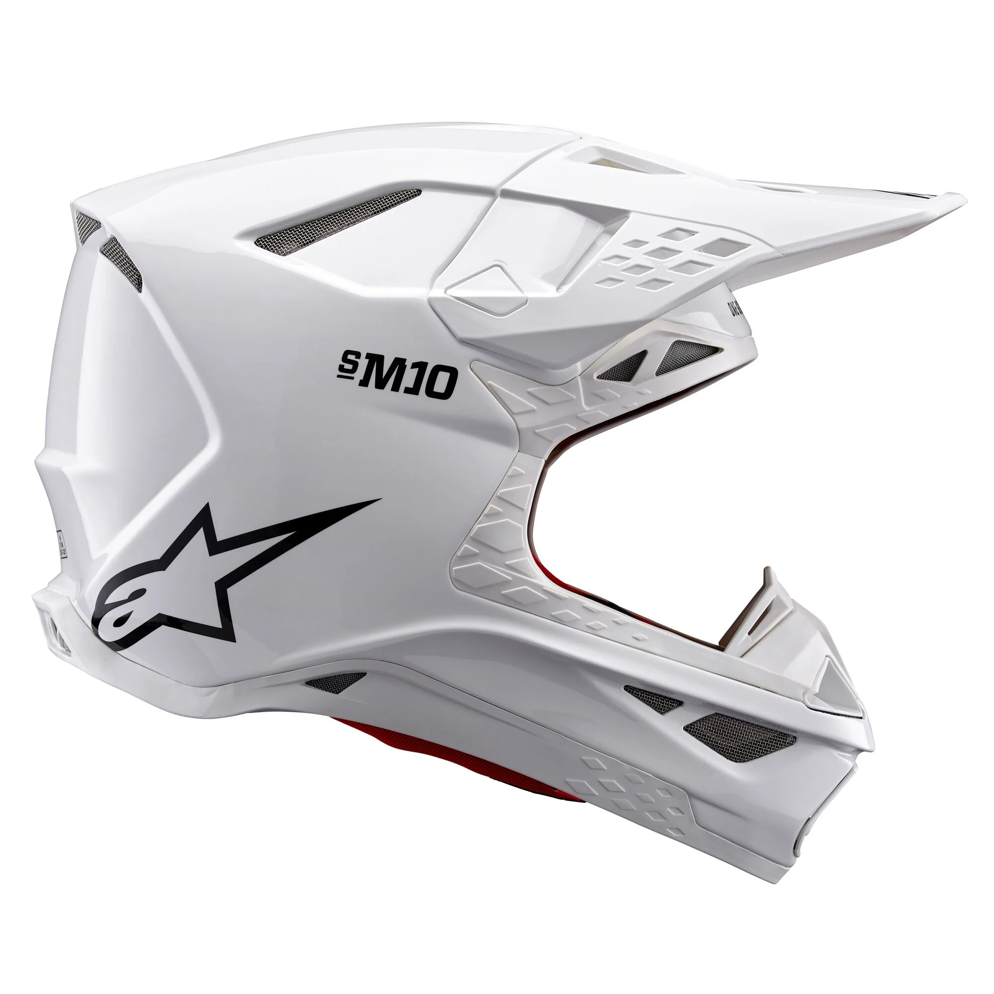 Alpinestars Helmet Supertech SM10 Solid White Glossy - Image 6